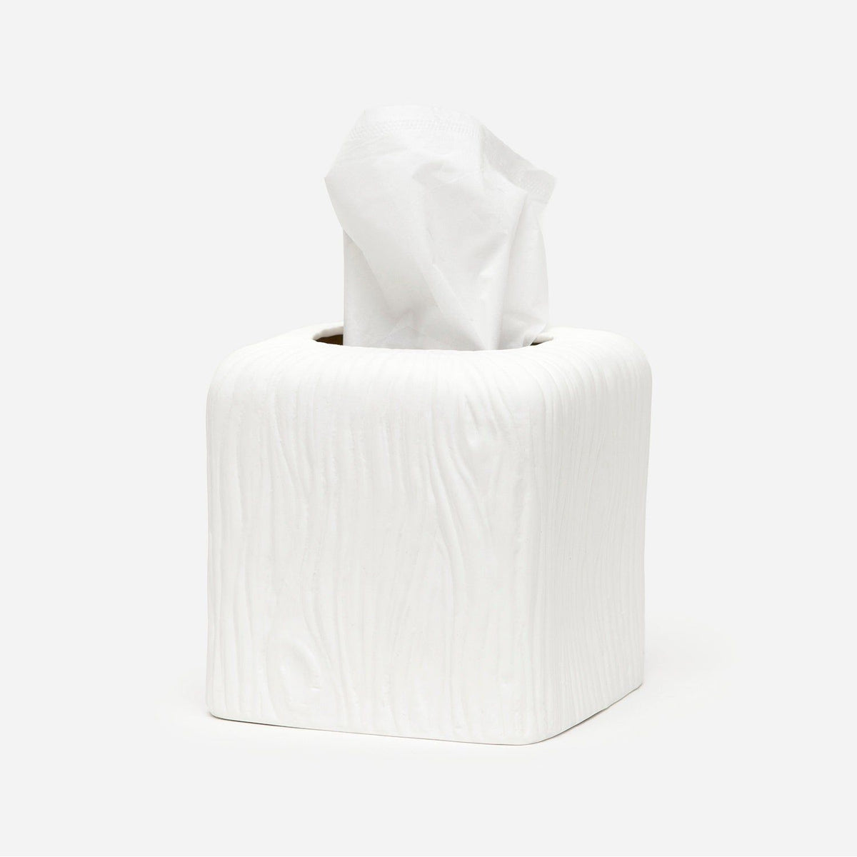 Pigeon and Poodle PP000345 Burma Tissue Box in White Porcelain