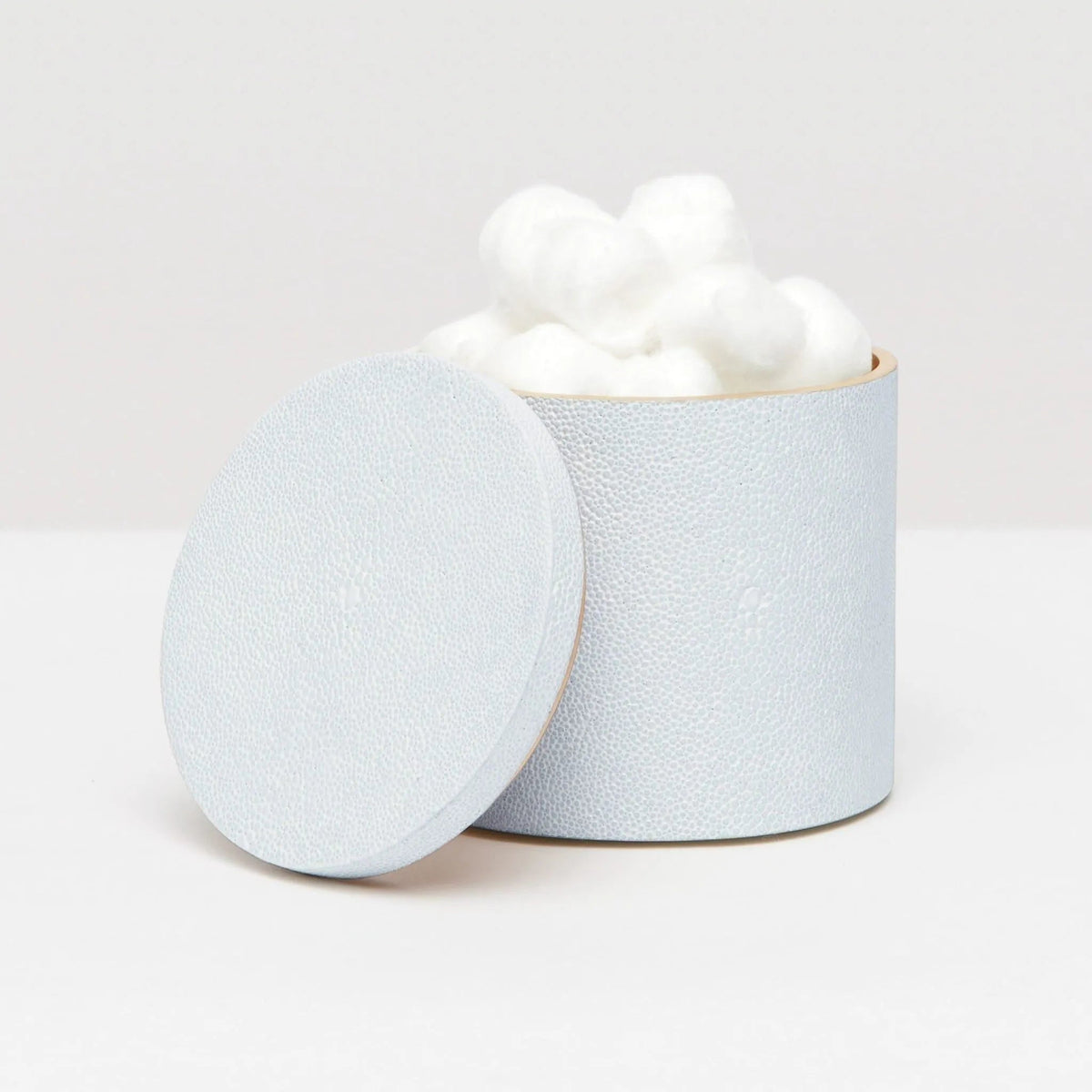 Pigeon and Poodle PP000938 Manchester Canister (Large) in Cloud Gray Realistic Faux Shagreen