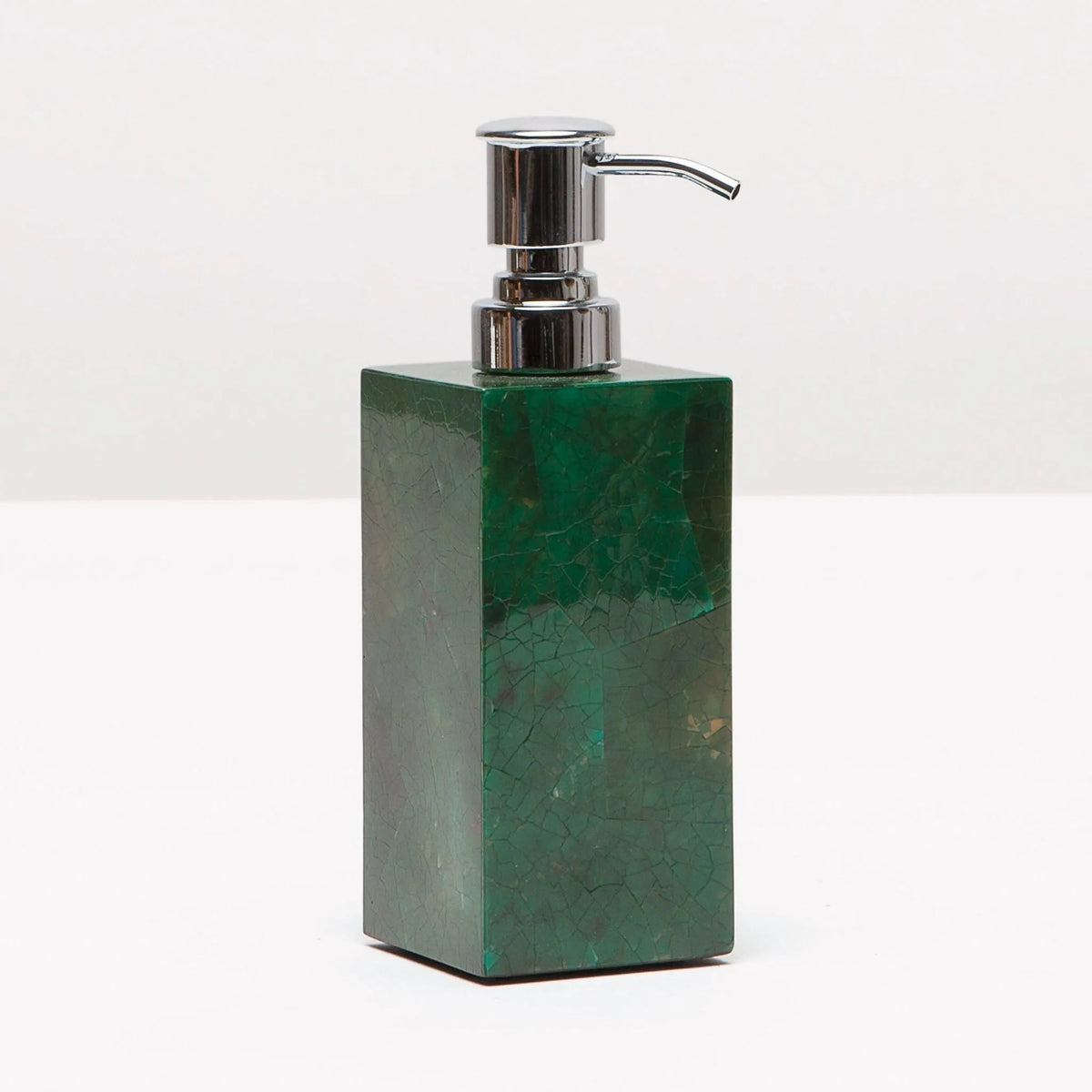 Pigeon and Poodle PP001197 Palm Soap Pump in Emerald Shell