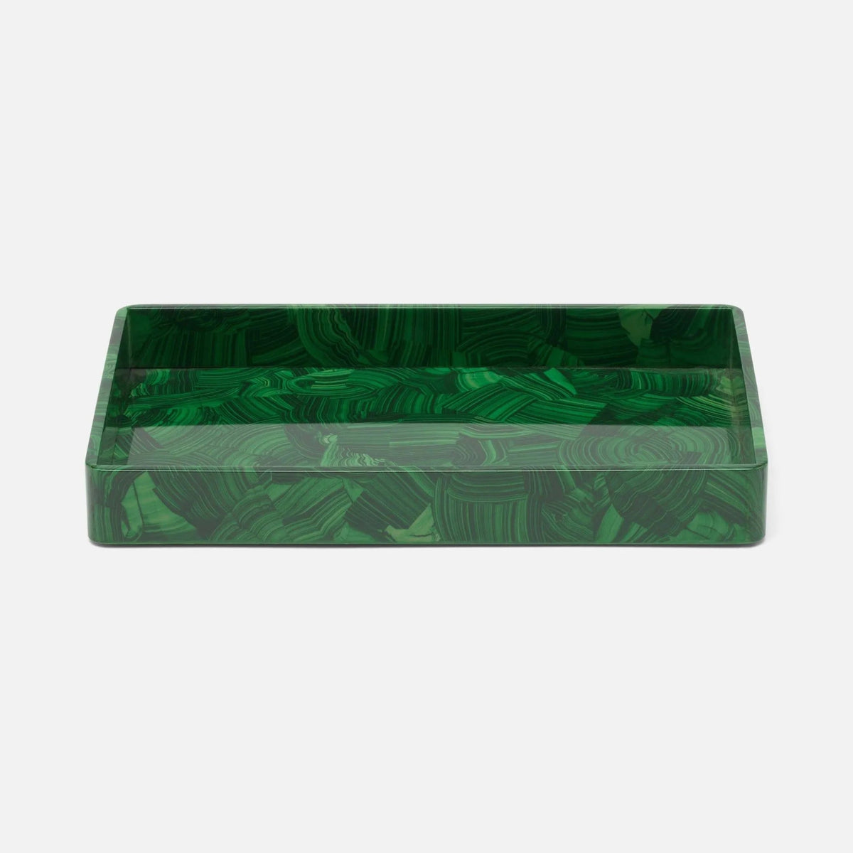 Pigeon and Poodle - PP005244 - Porter Tray - Porter - Natural Gloss Faux Malachite