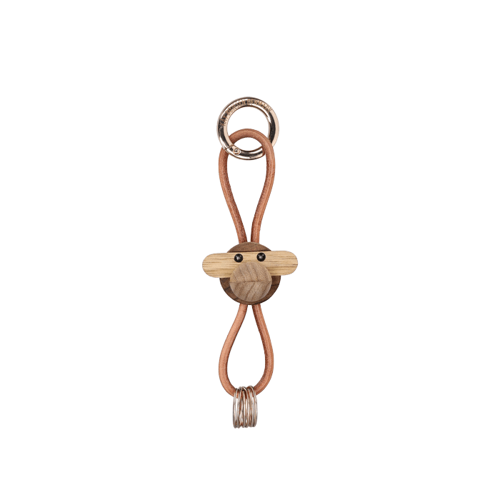 Kay Bojesen 39807 Monkey Bag Charm in Teak/Limba Gold