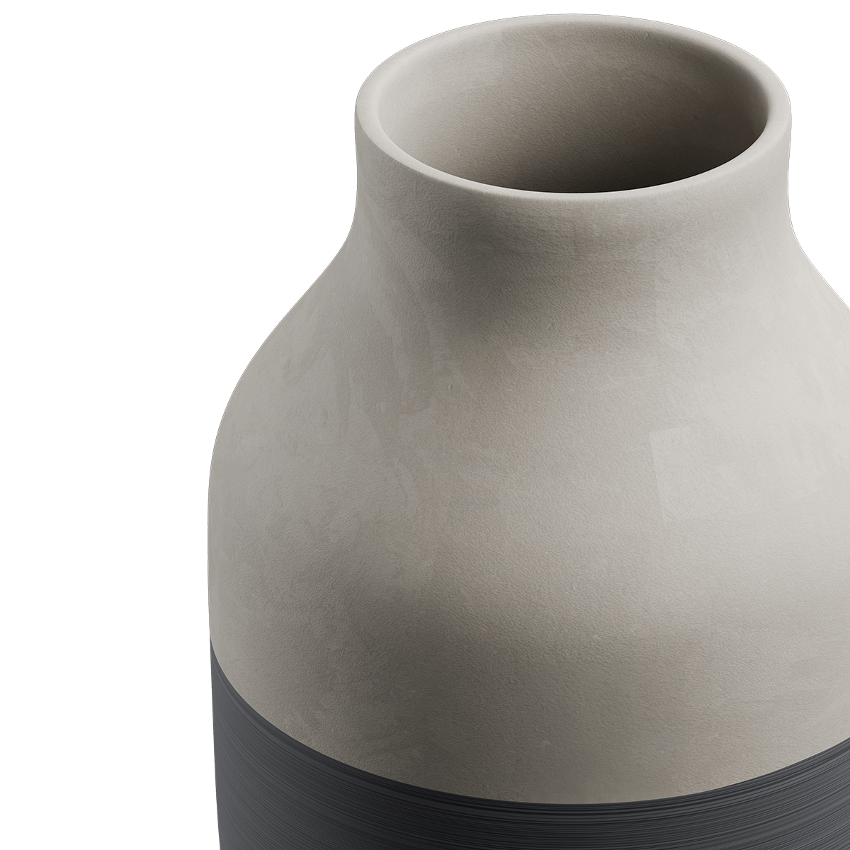 Kähler 690149 Omaggio Circulare Vase in Anthracite Grey