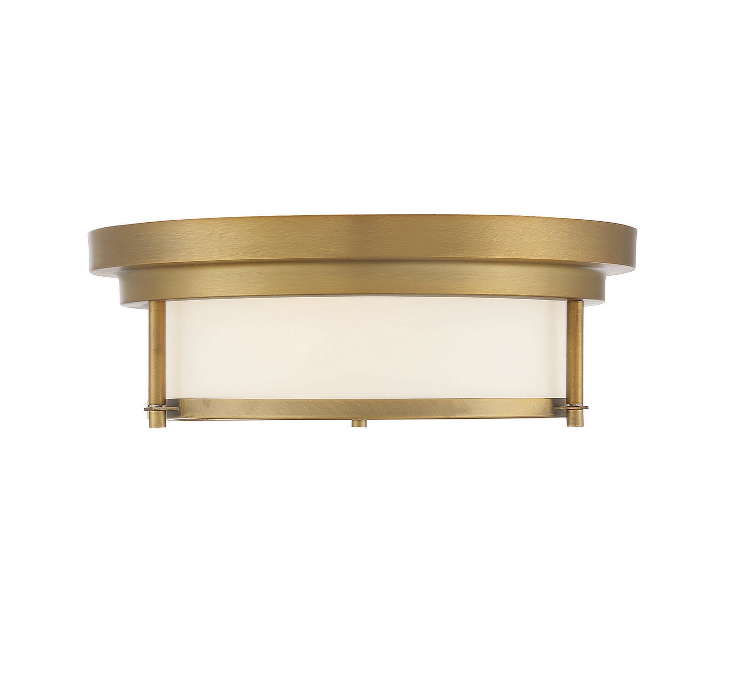 Meridian M60062NB Two Light Flush Mount in Natural Brass