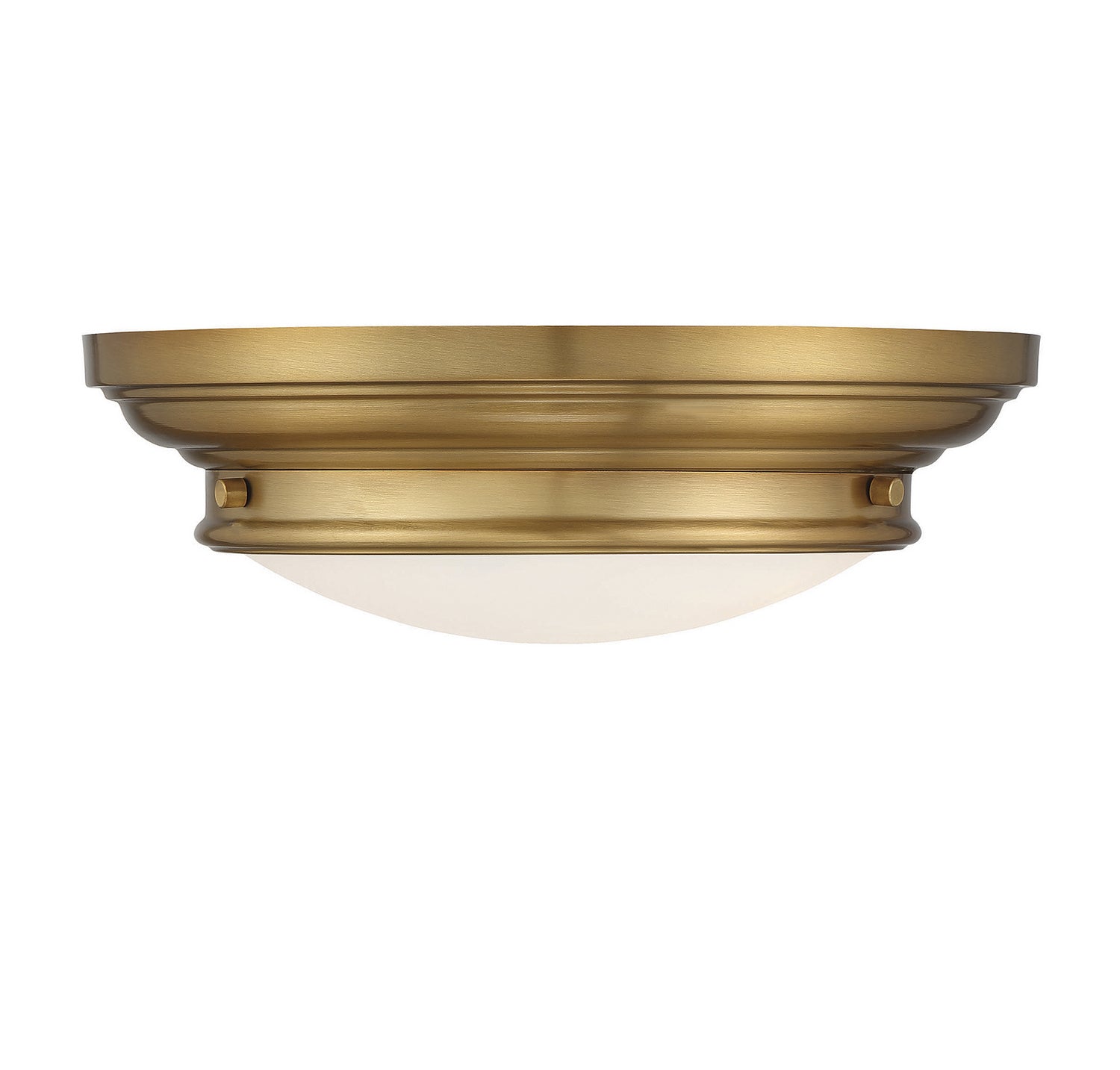 Meridian M60063NB Two Light Flush Mount in Natural Brass