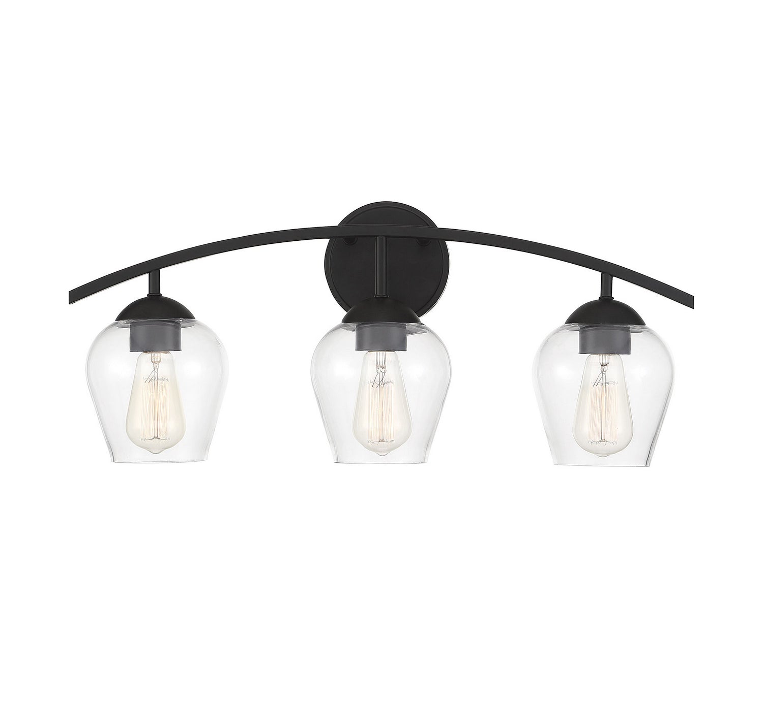 Meridian M80032MBK Three Light Bathroom Vanity Light in Matte Black