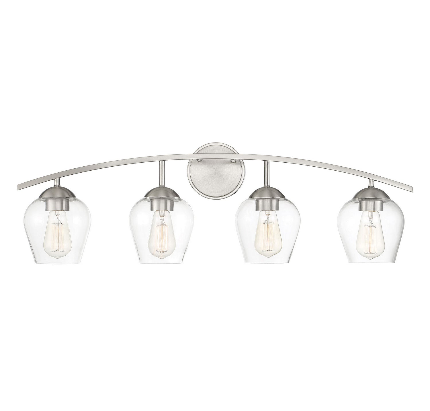 Meridian M80033BN Four Light Bathroom Vanity Light in Brushed Nickel