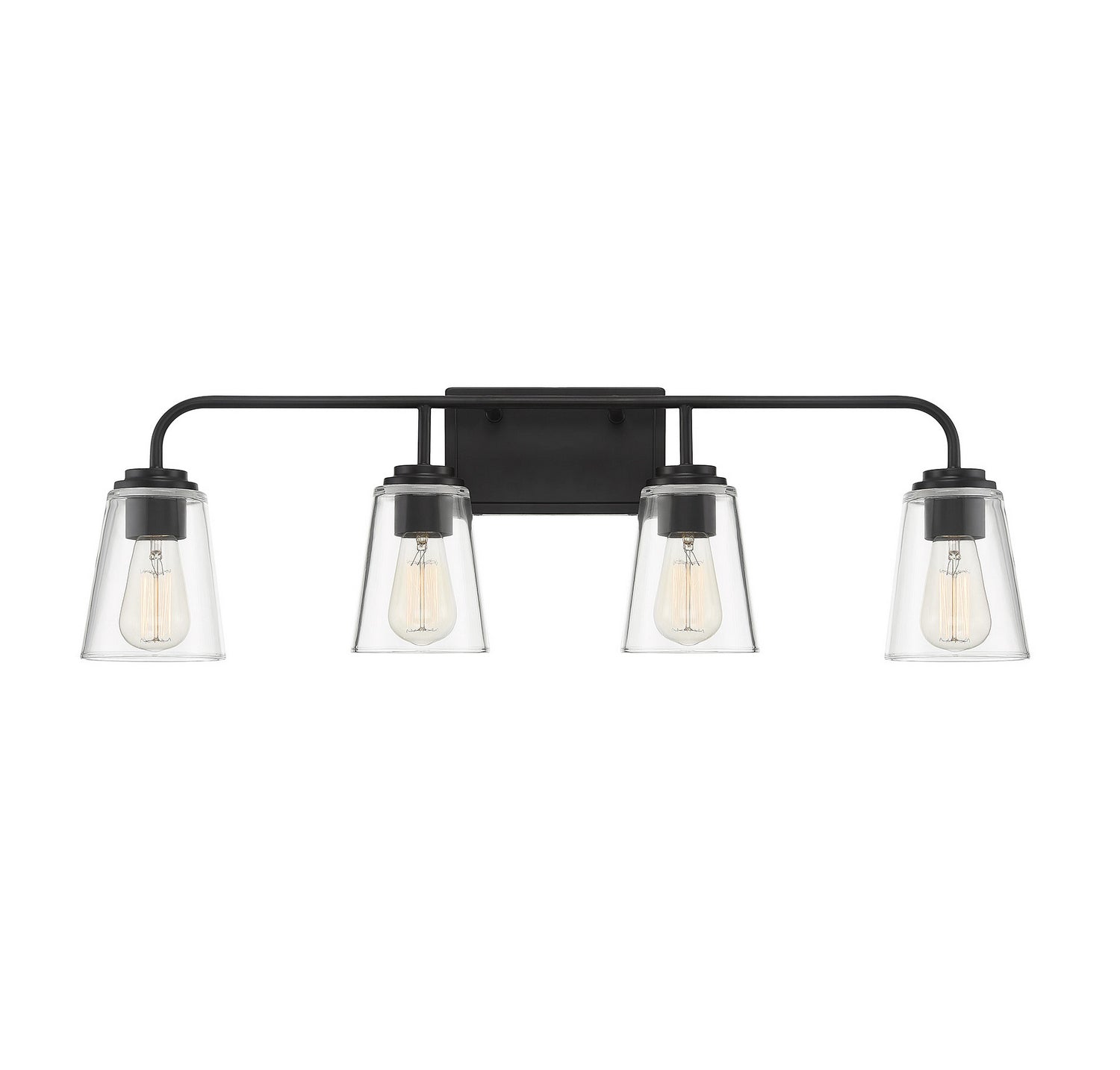 Meridian M80045MBK Four Light Bathroom Vanity Light in Matte Black