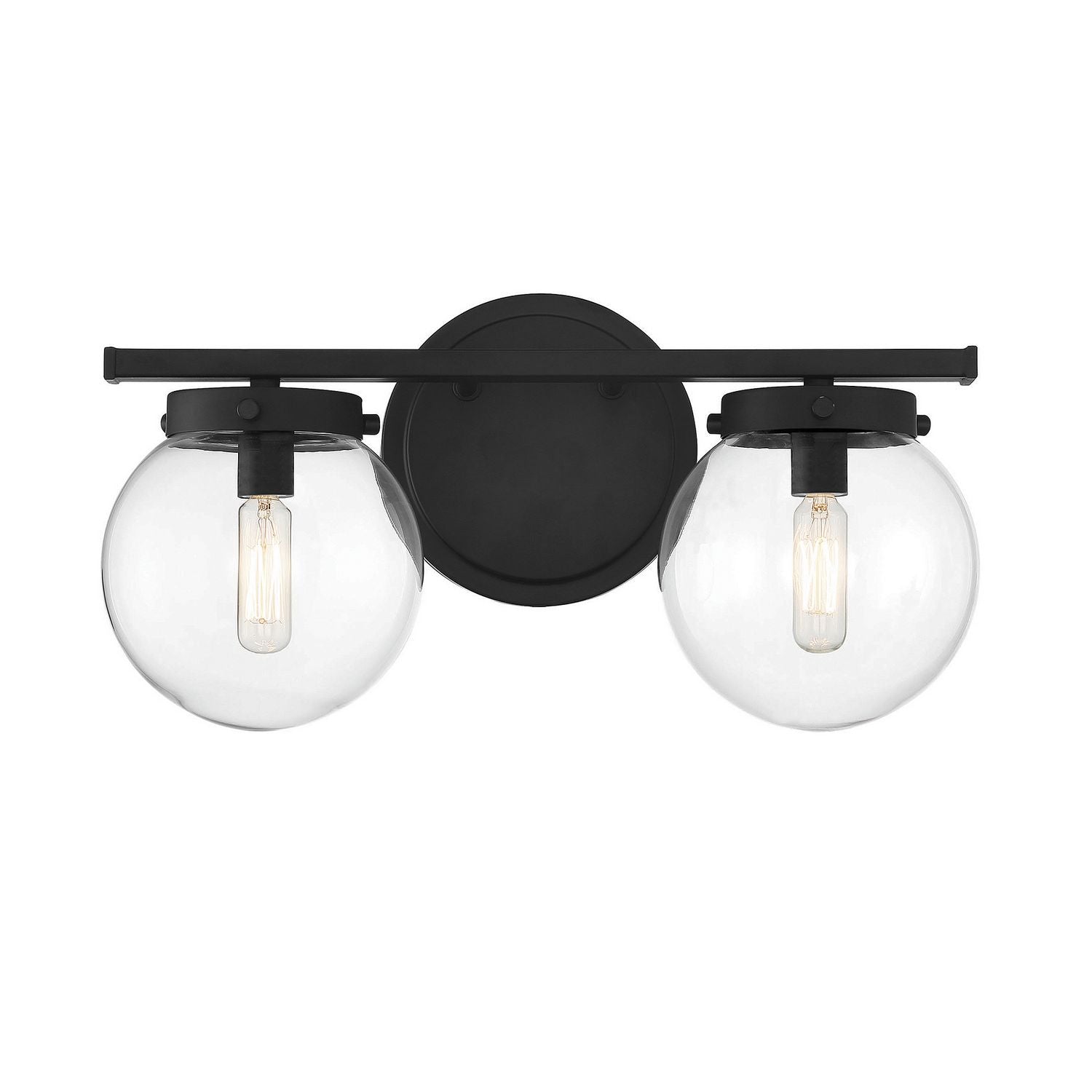 Meridian M80046MBK Two Light Bathroom Vanity Light in Matte Black