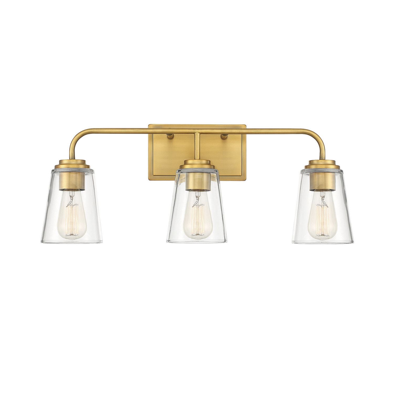Meridian M80044NB Three Light Bathroom Vanity Light in Natural Brass