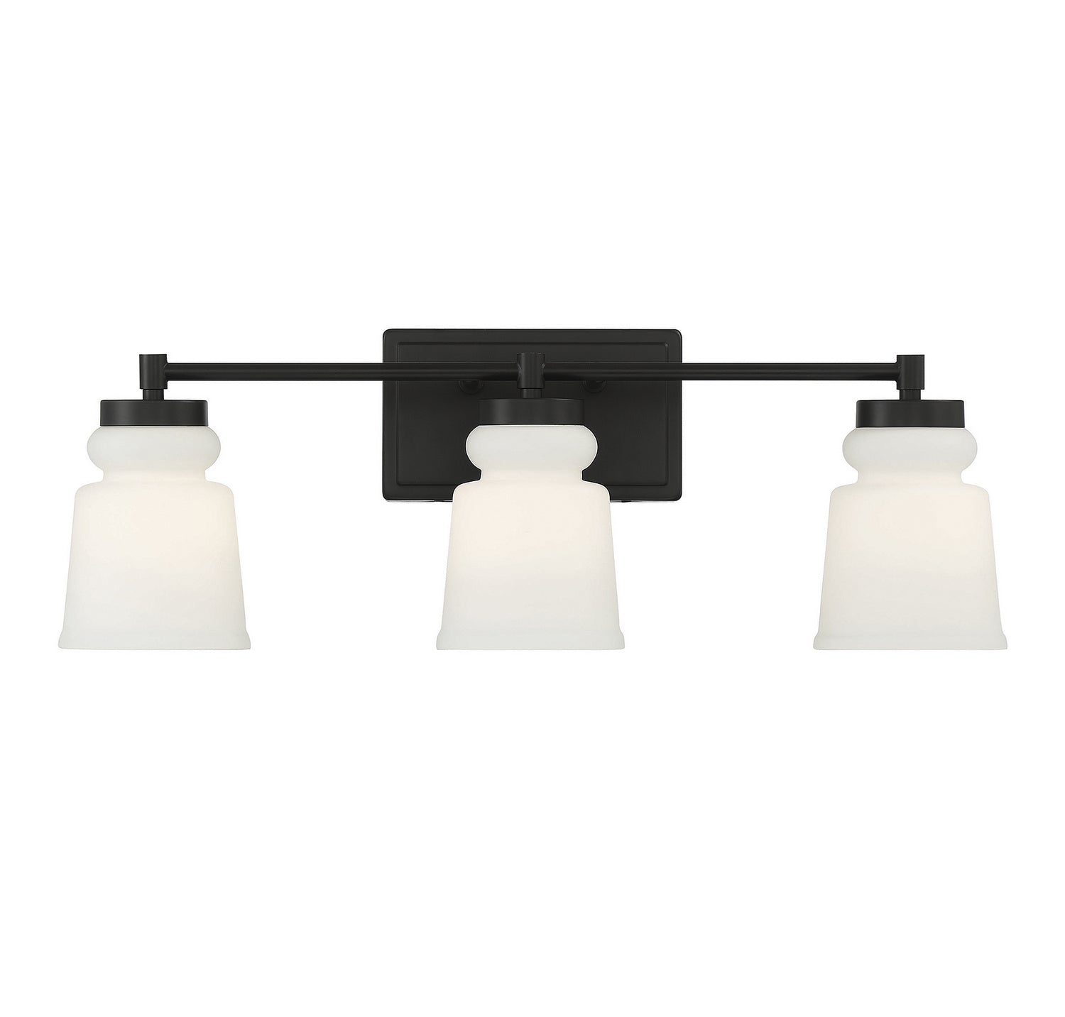 Meridian M80058MBK Three Light Bathroom Vanity Light in Matte Black