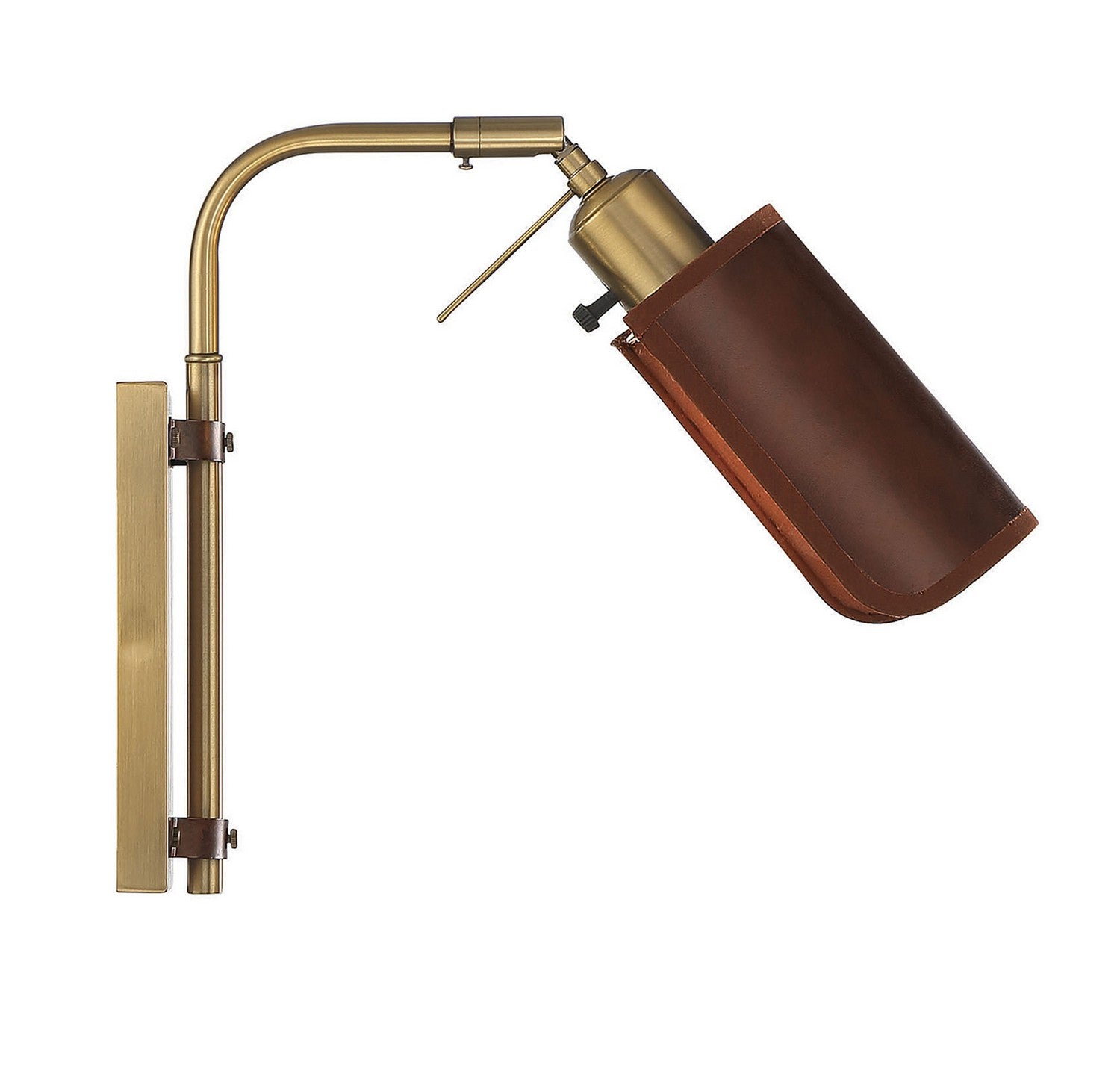 Meridian M90062NB One Light Wall Sconce in Natural Brass