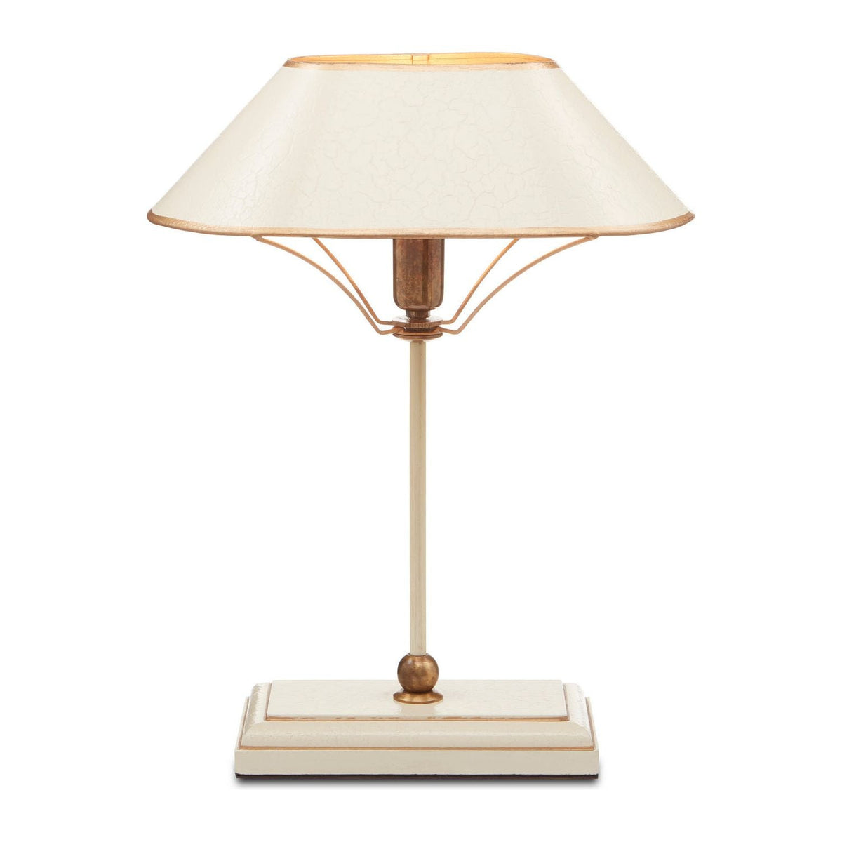 Currey and Company - 6000-0702 - One Light Table Lamp - Daphne - Ivory/Antique Brass/Gold