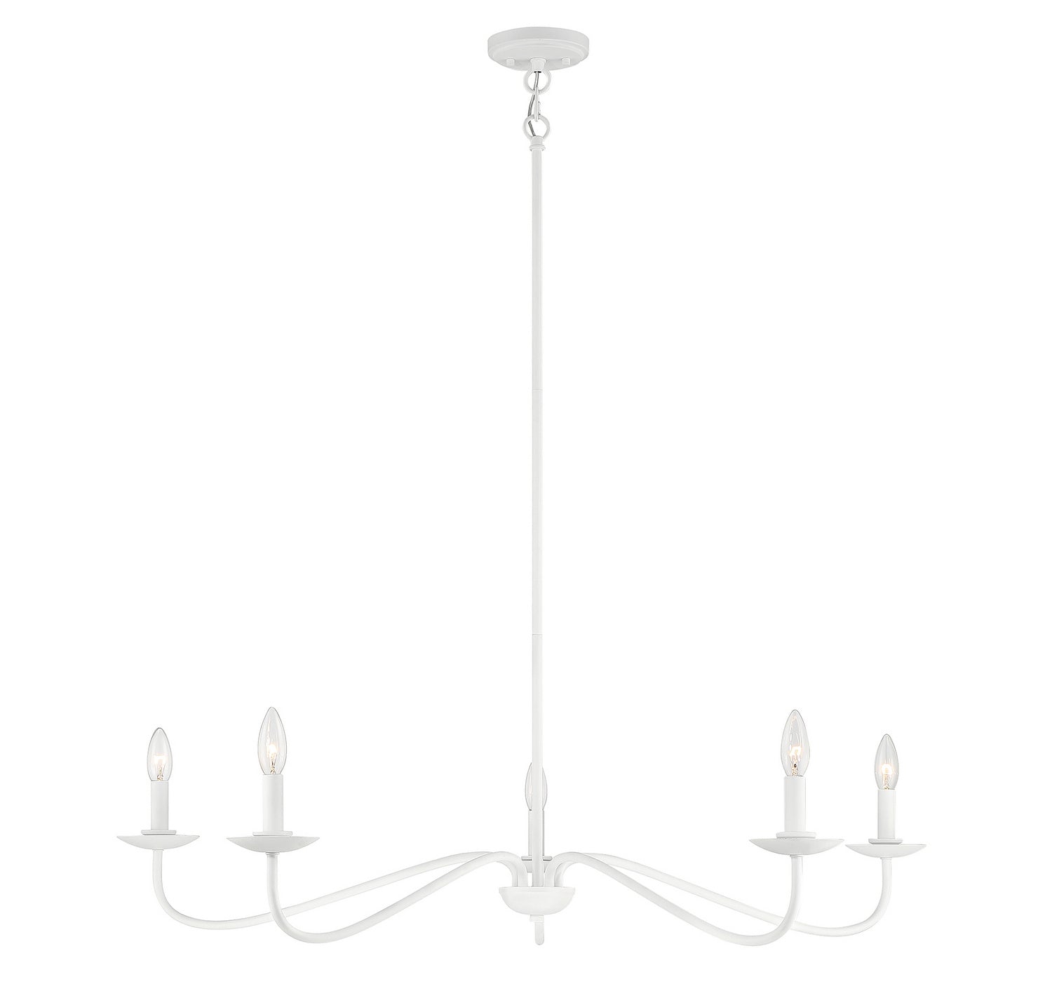 Meridian M10085BQW Five Light Chandelier in Bisque White