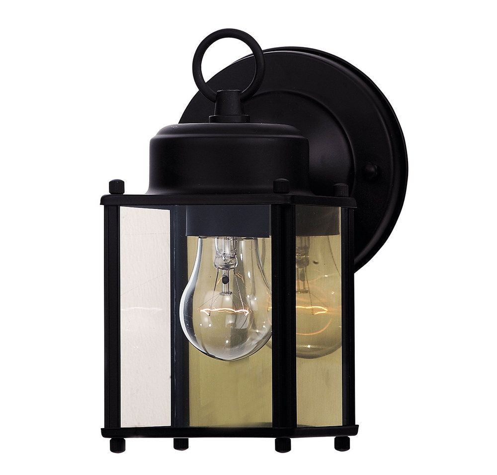 Meridian M50063BK One Light Outdoor Wall Sconce in Black