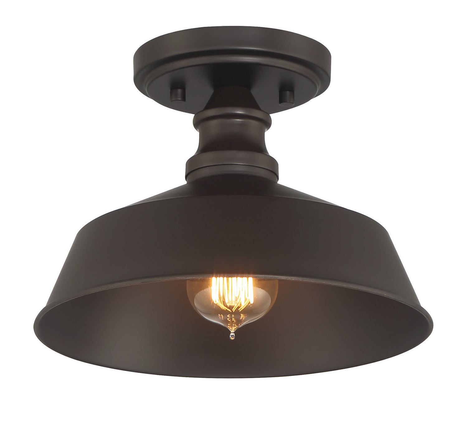 Meridian M60068ORB One Light Semi-Flush Mount in Oil Rubbed Bronze