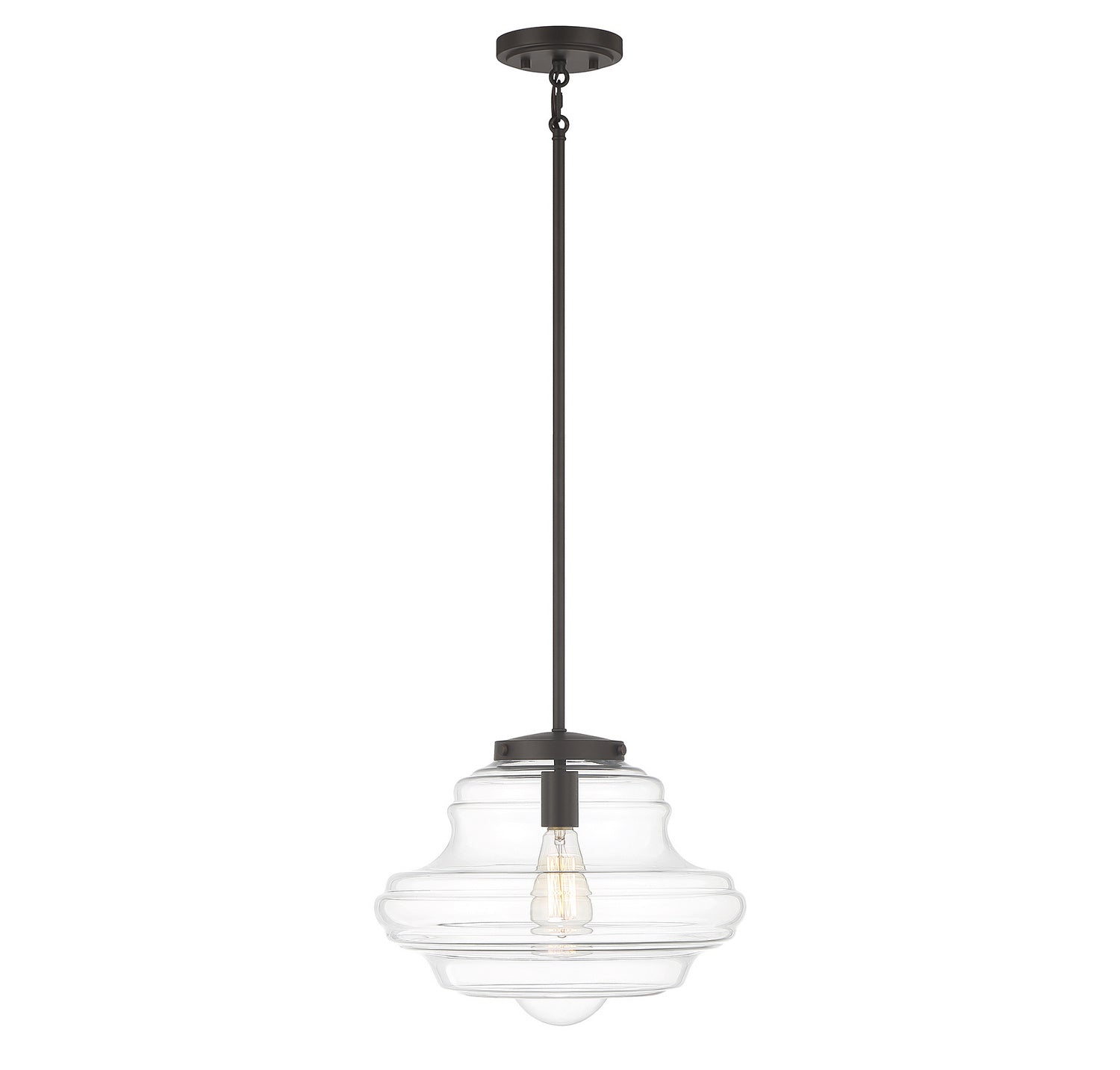 Meridian M7022ORB One Light Pendant in Oil Rubbed Bronze