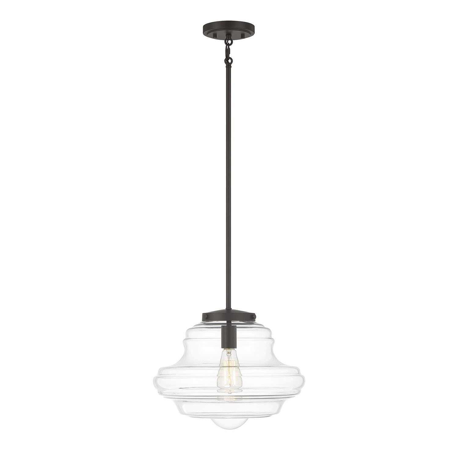 Meridian M7022ORB One Light Pendant in Oil Rubbed Bronze