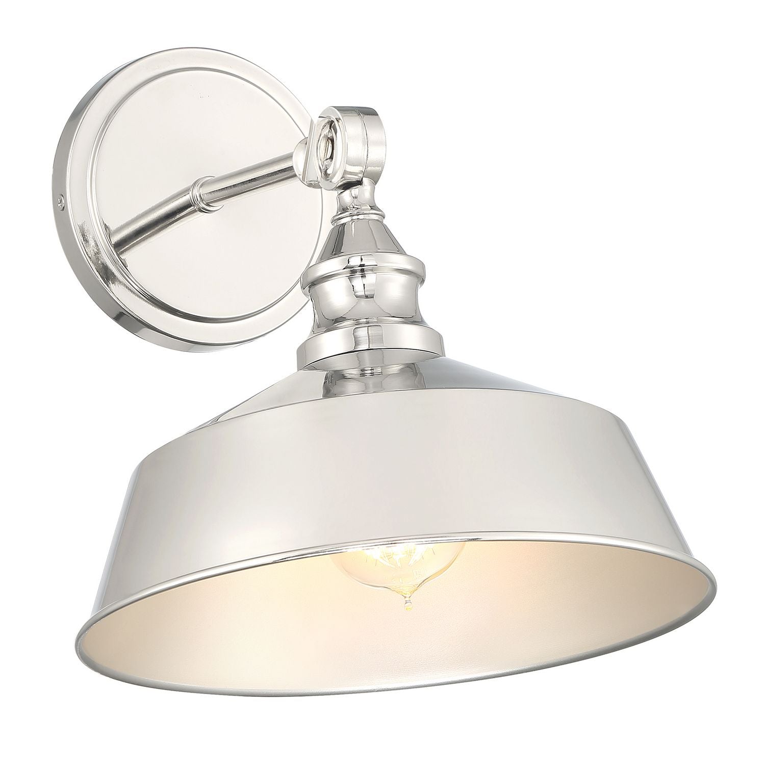 Meridian M90090PN One Light Wall Sconce in Polished Nickel