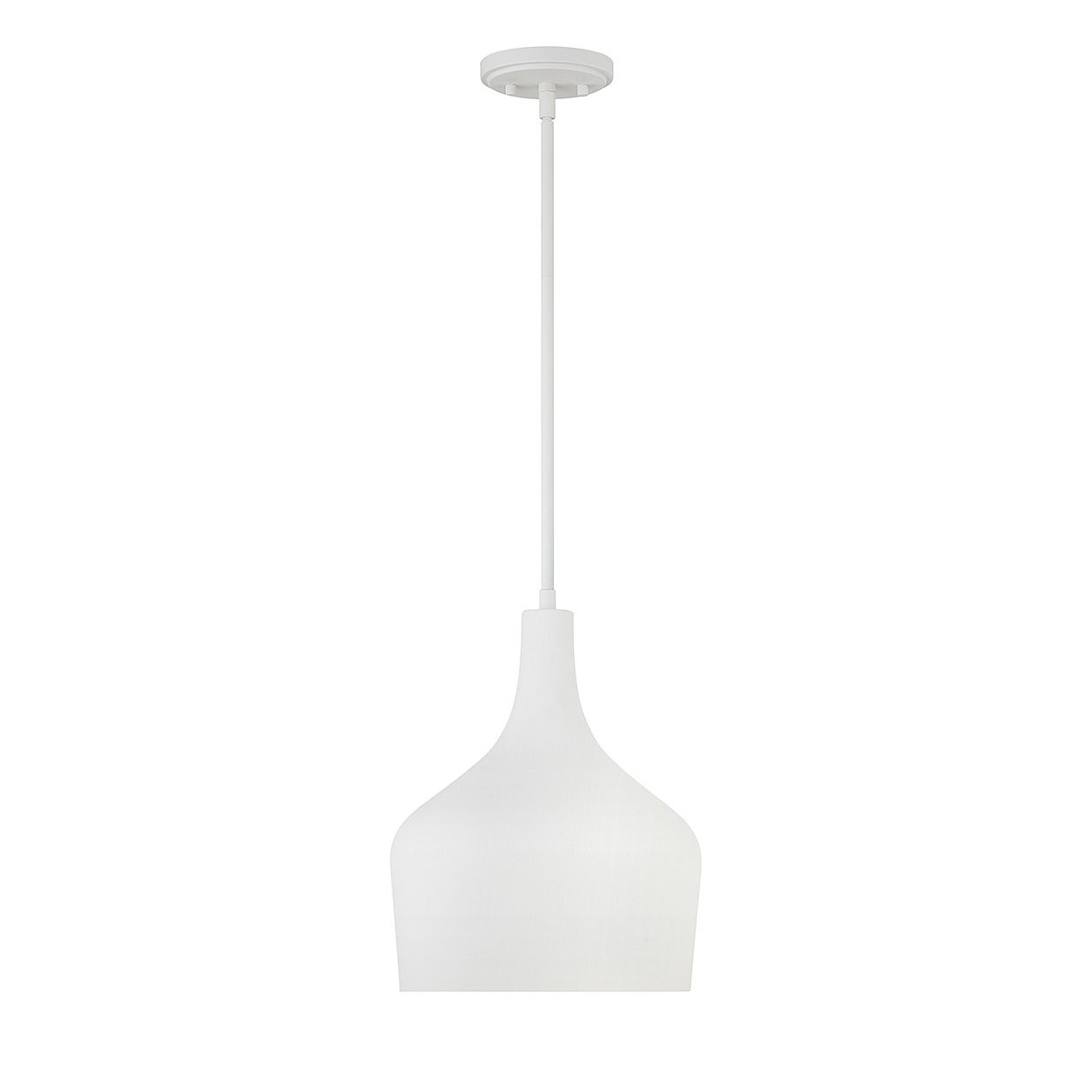 Meridian M70020BQW One Light Pendant in Bisque White