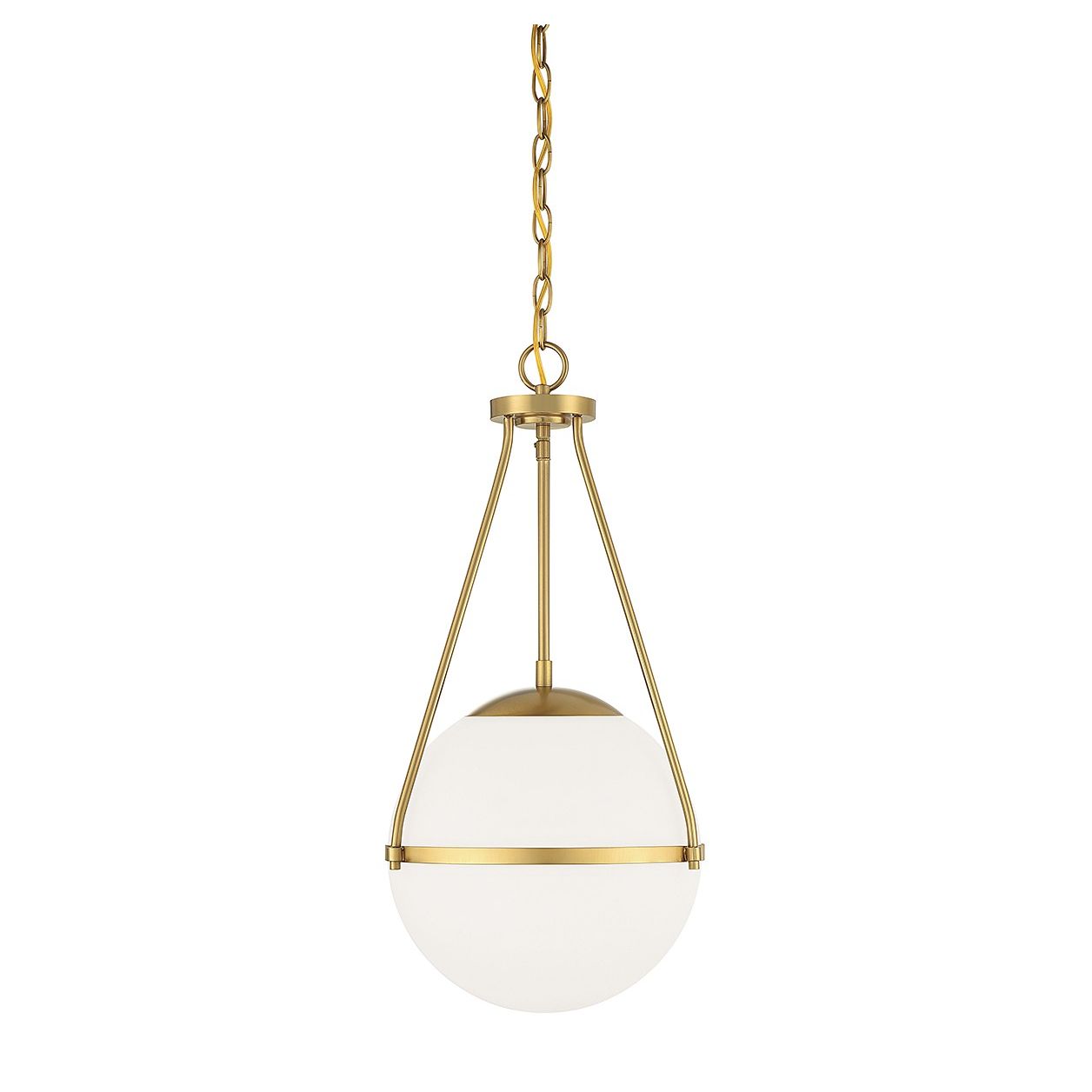 Meridian M7025NB One Light Pendant in Natural Brass