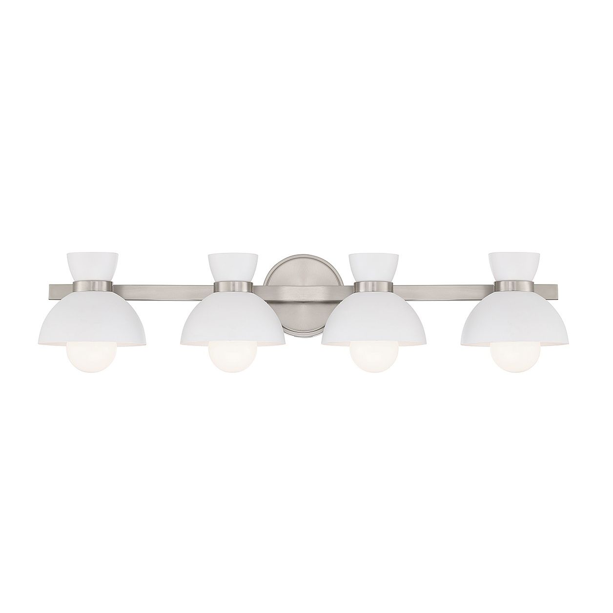 Meridian M80076BN Four Light Bathroom Vanity in Brushed Nickel