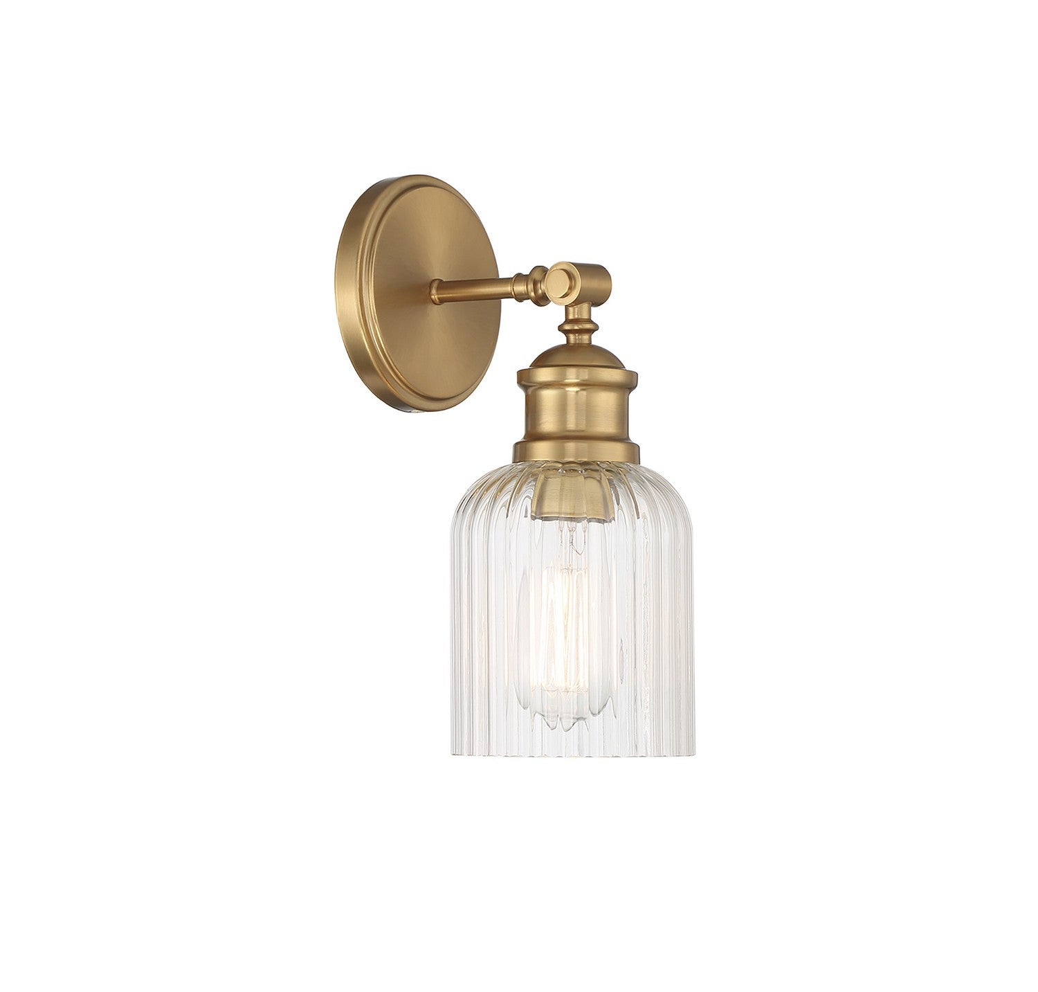 Meridian M90083NB One Light Wall Sconce in Natural Brass