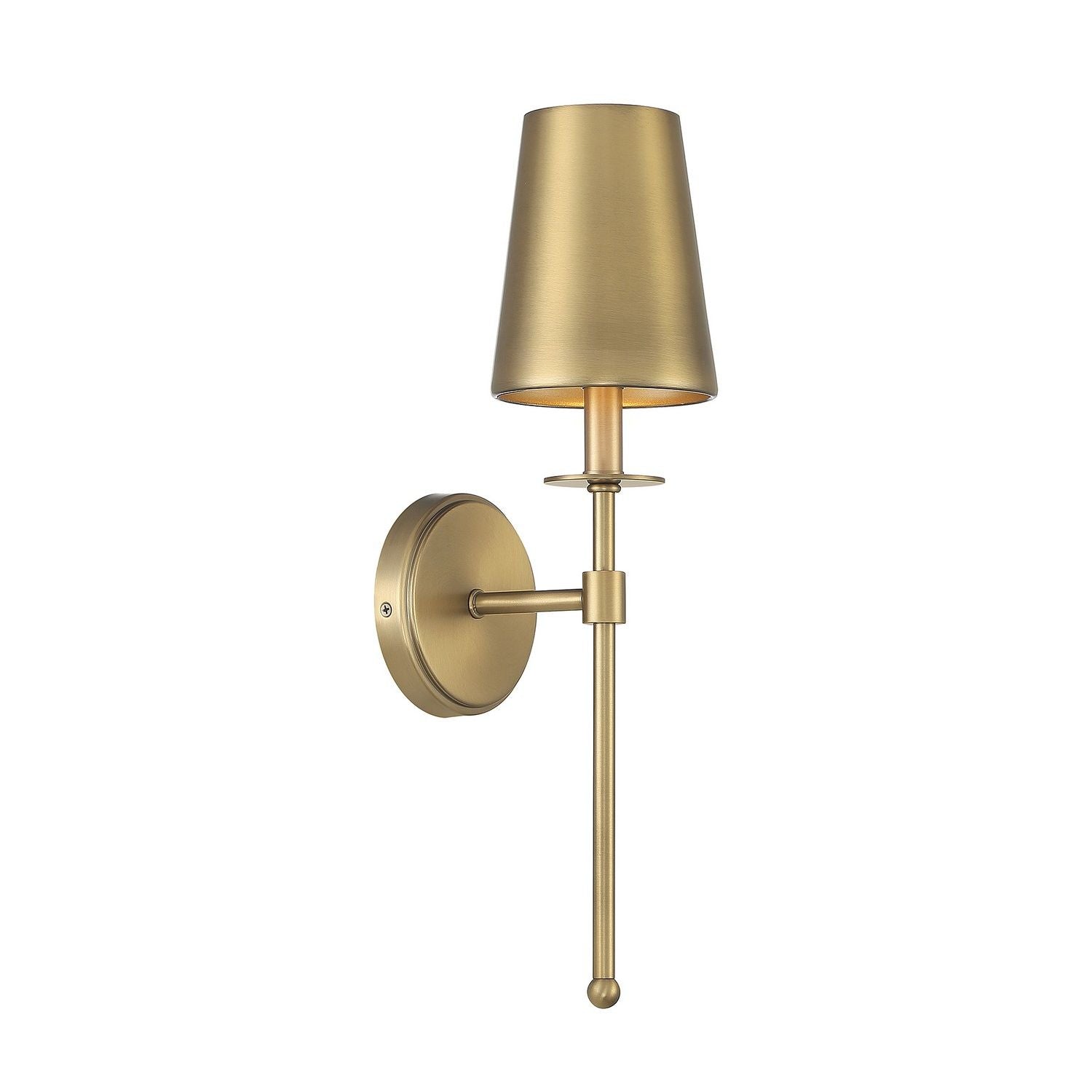 Meridian M90084NB One Light Wall Sconce in Natural Brass