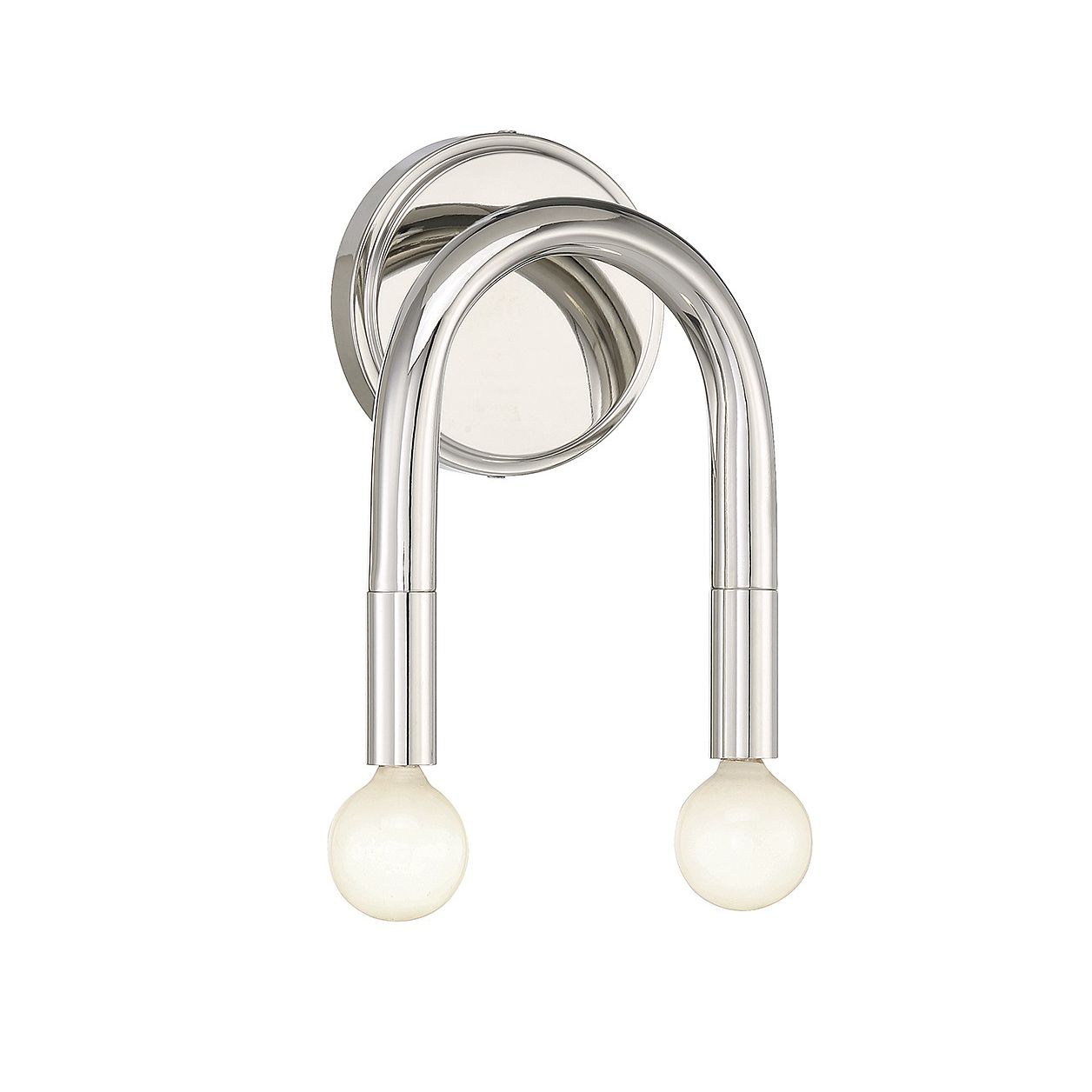 Meridian M90099PN Two Light Wall Sconce in Polished Nickel