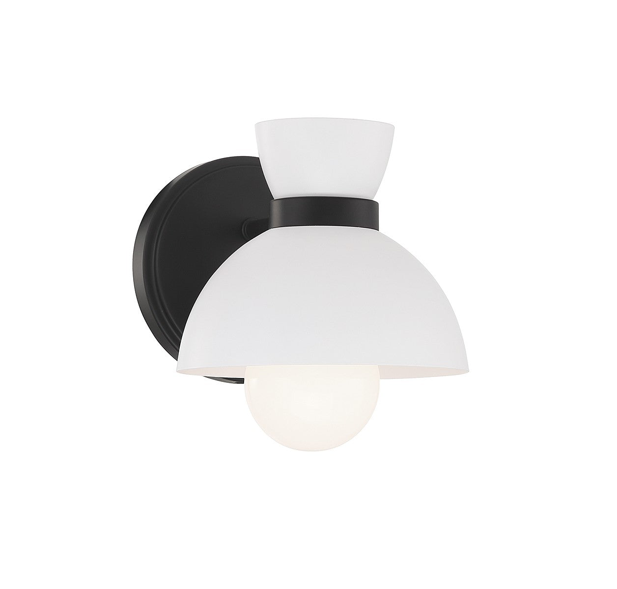 Meridian M90101MBK One Light Wall Sconce in Matte Black