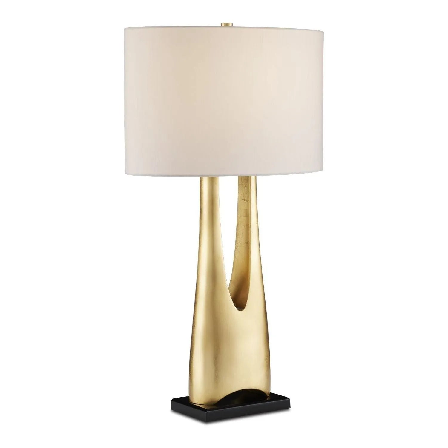Currey and Company - 6000-0852 - One Light Table Lamp - La Porta - Contemporary Gold Leaf/Black