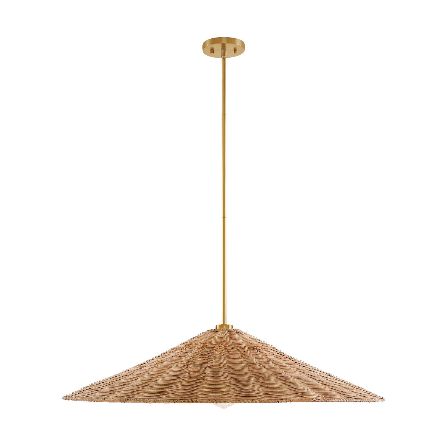 Meridian M7042NB One Light Pendant in Natural Brass