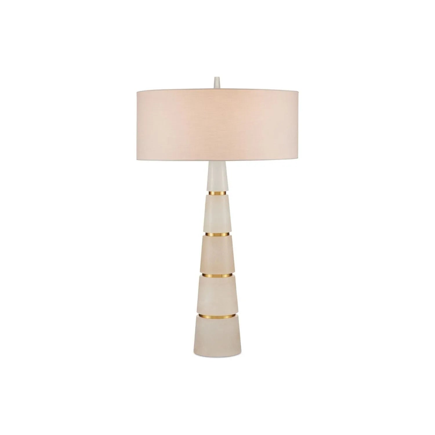 Currey and Company - 6000-0904 - Two Light Table Lamp - Eleanora - Natural/Natural Brass