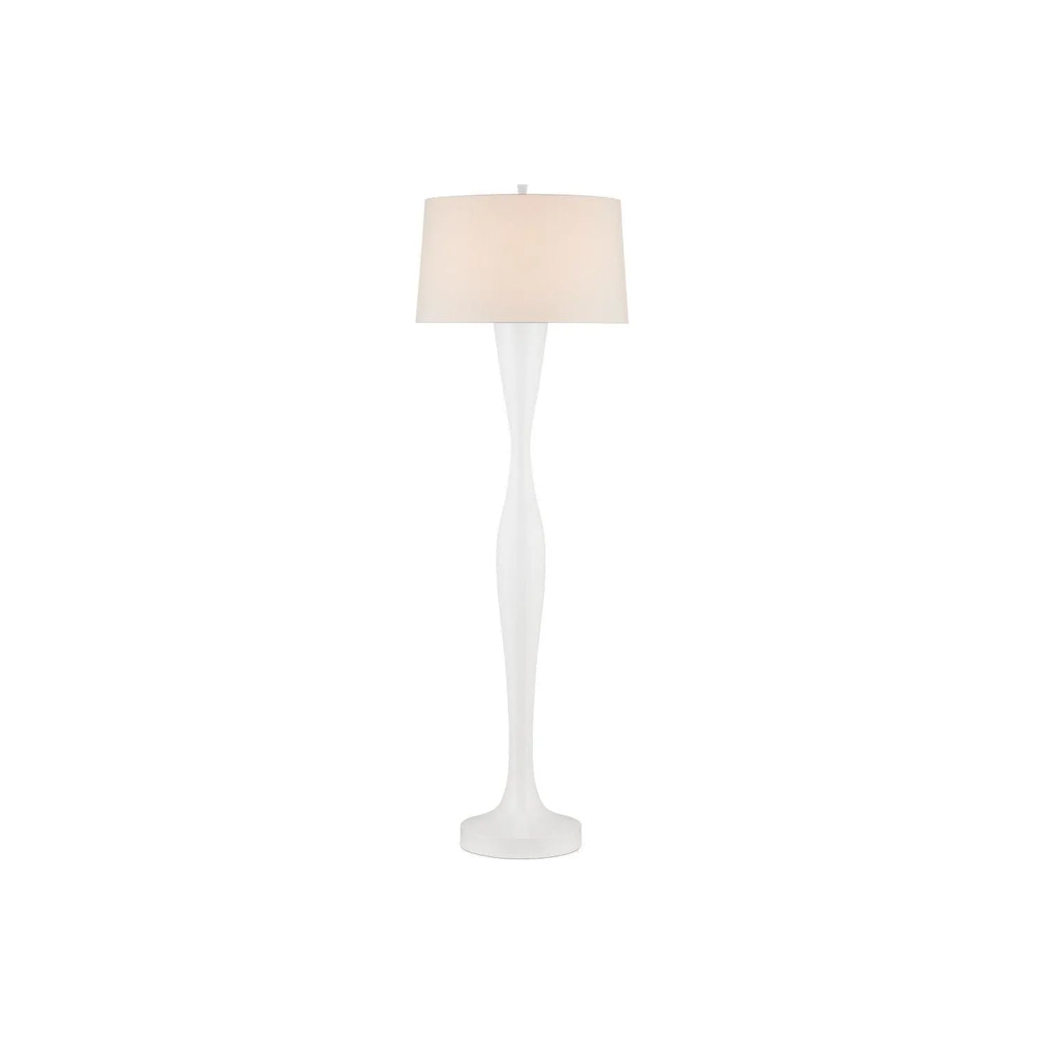 Currey and Company - 8000-0153 - One Light Floor Lamp - Monica - White