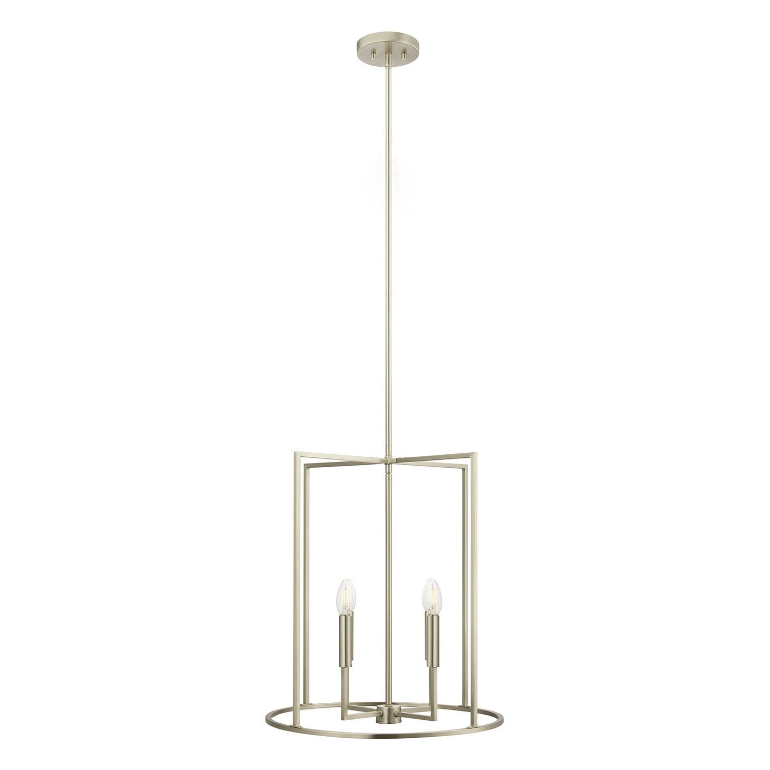 Meridian M7044BN Four Light Pendant in Brushed Nickel