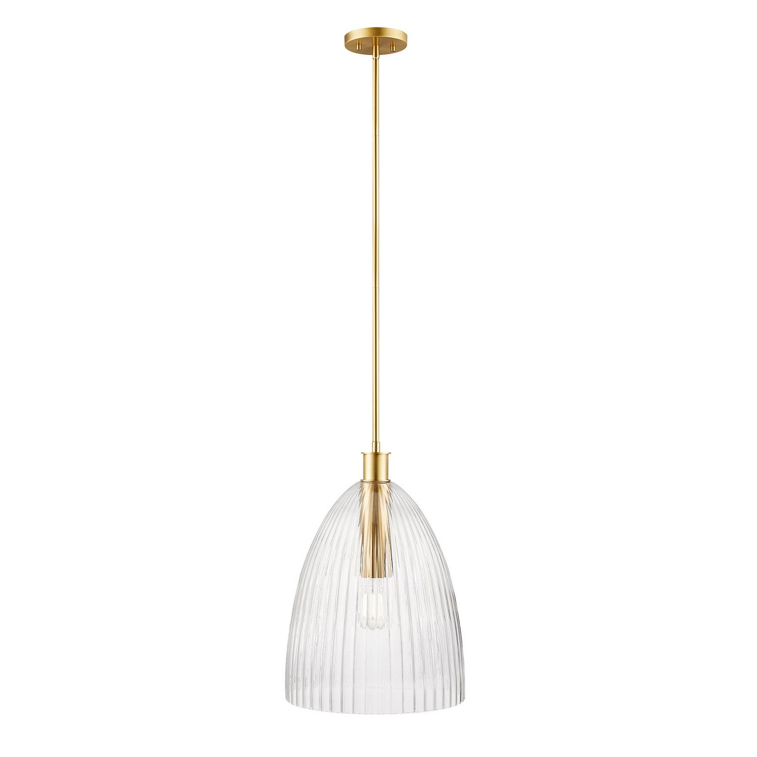 Meridian M7052NB One Light Pendant in Natural Brass