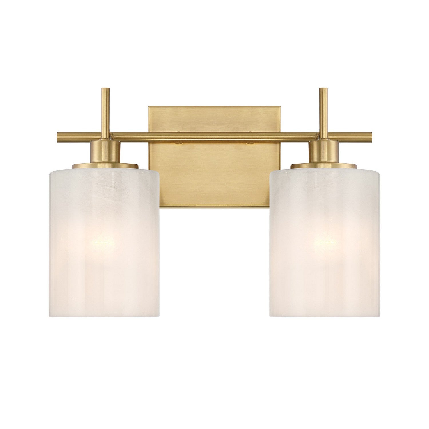 Meridian M80083NB Two Light Bathroom Vanity in Natural Brass