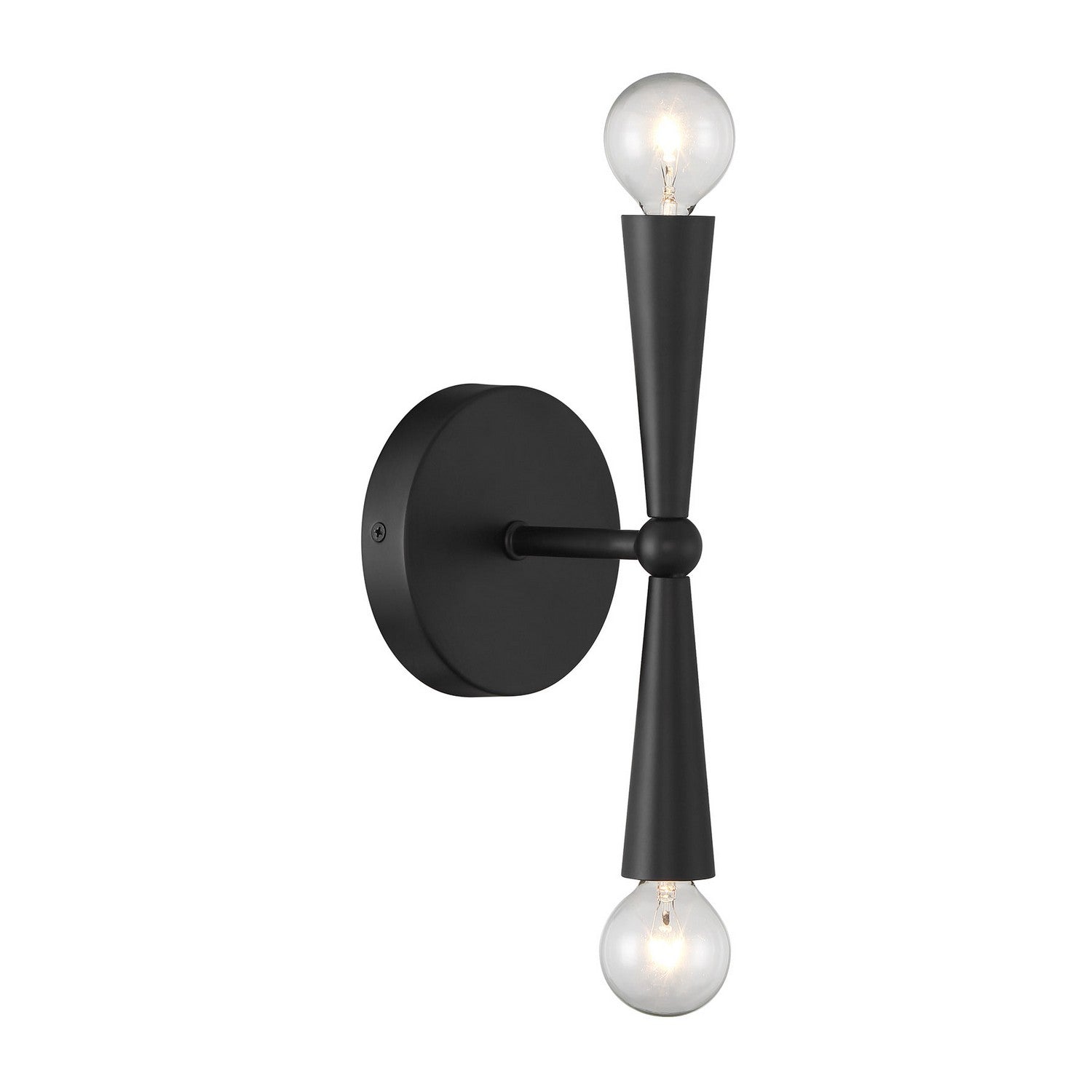 Meridian M90110MBK Two Light Wall Sconce in Matte Black