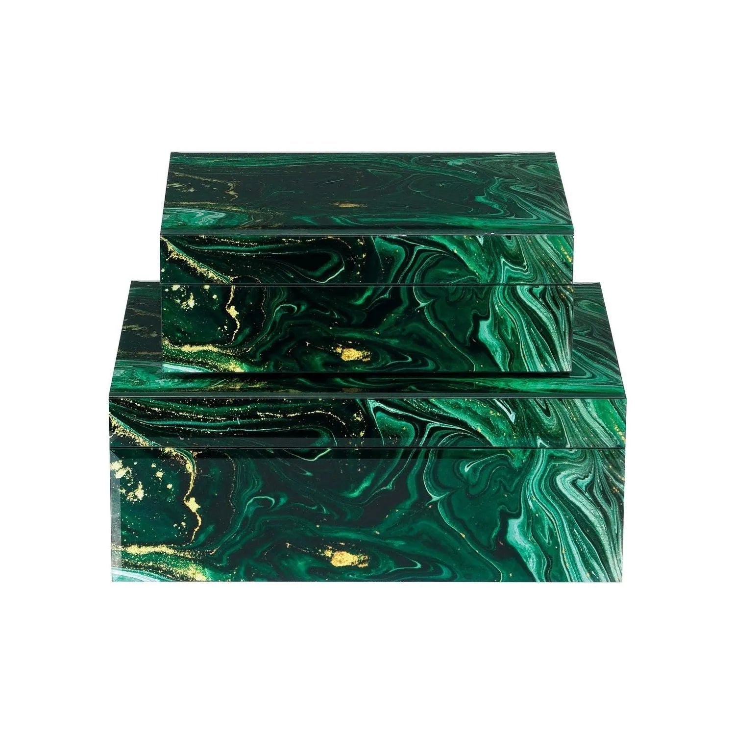 Currey and Company - 1200-0924 - Box Set of 2 - Interstellar - Dark Green