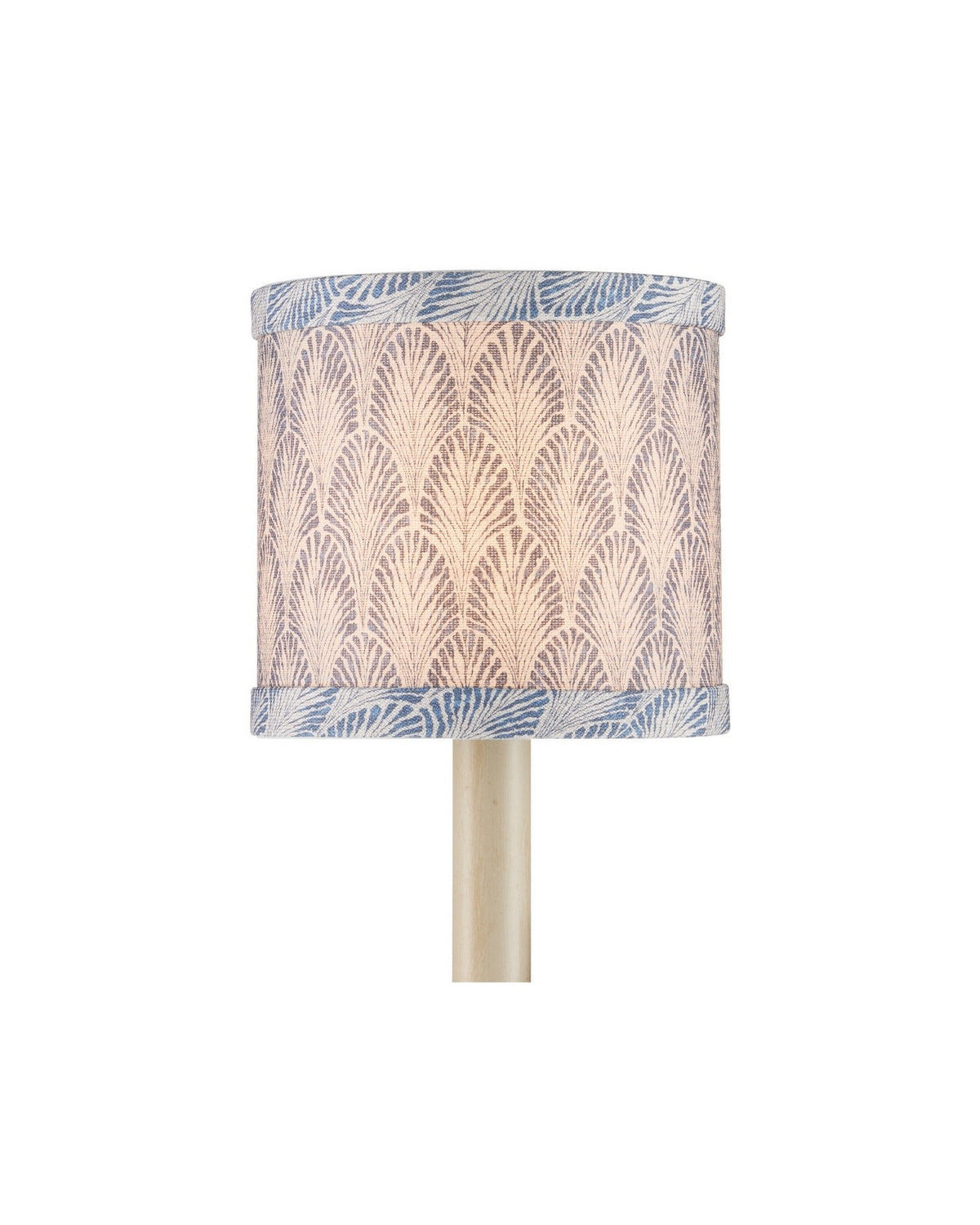 Currey and Company 0900-0064 Plume Shade in Blue/Ivory