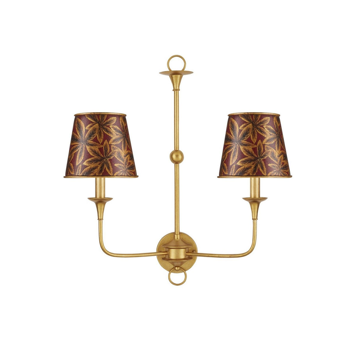 Currey and Company 0900-0070 Castagno Tapered Chandelier Shade in Gold/Red