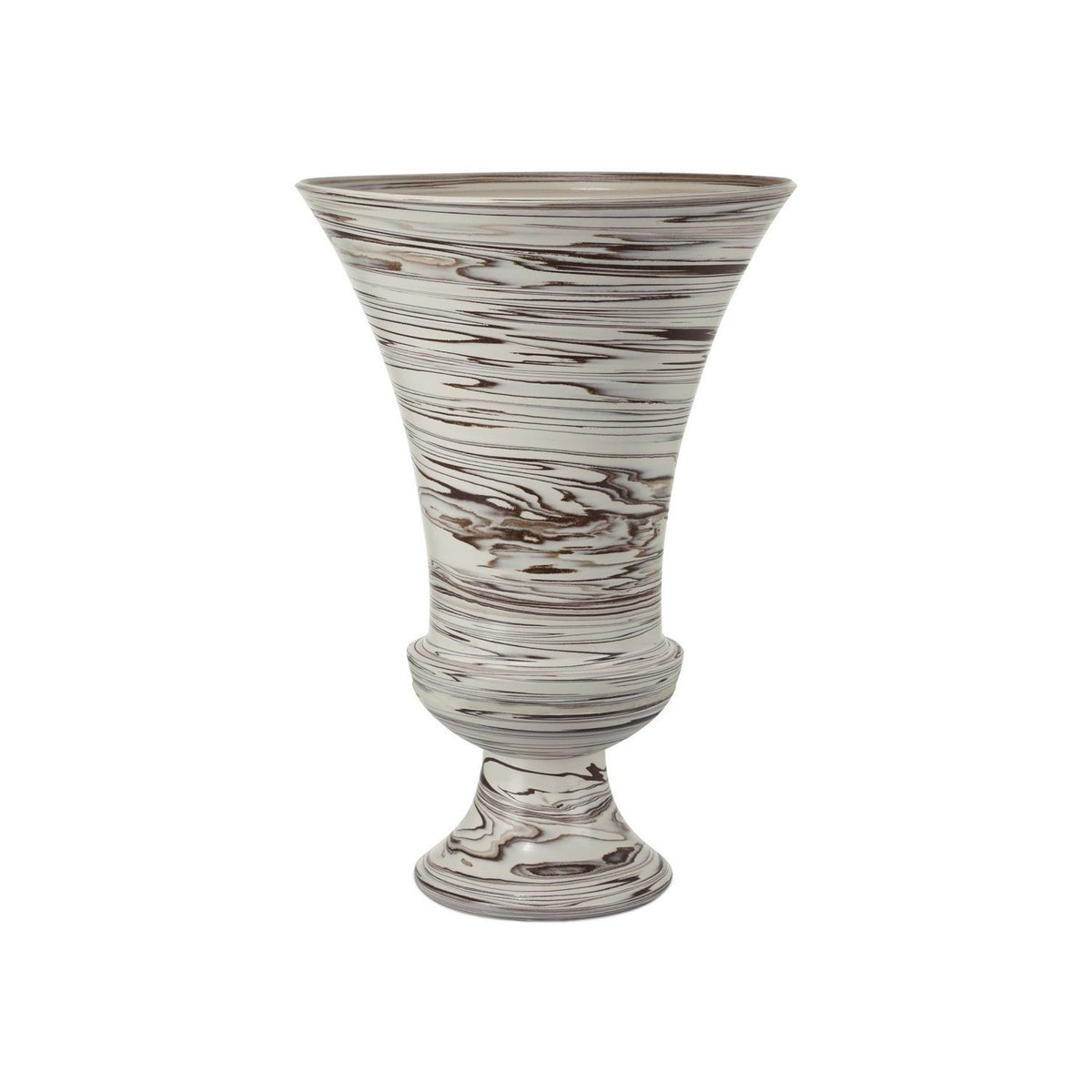 Currey and Company 1200-1010 Jejune Footed Vase in Beige/Brown