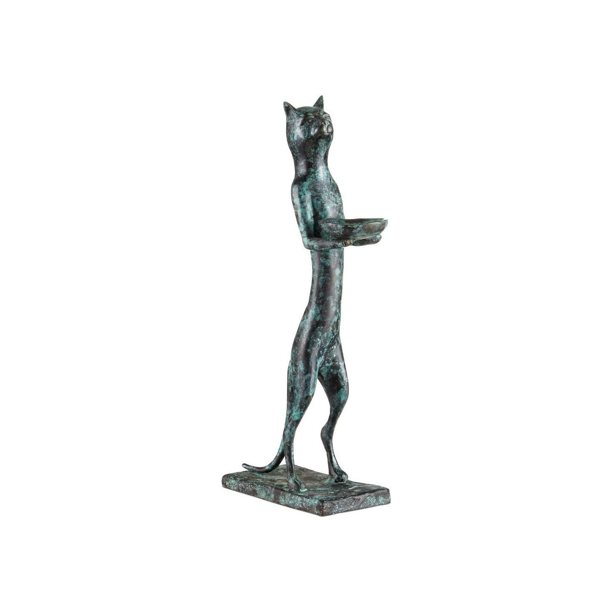Currey and Company 1200-1059 Bastet Cat in Green Granite