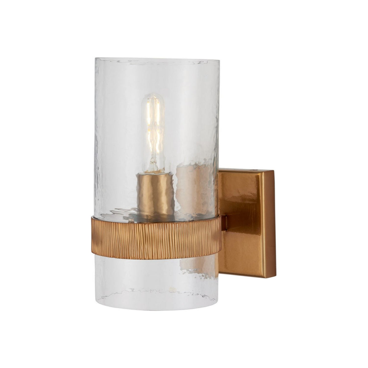 Currey and Company 5000-0294 Sudeley Wall Sconce in Clear/Satin Brass