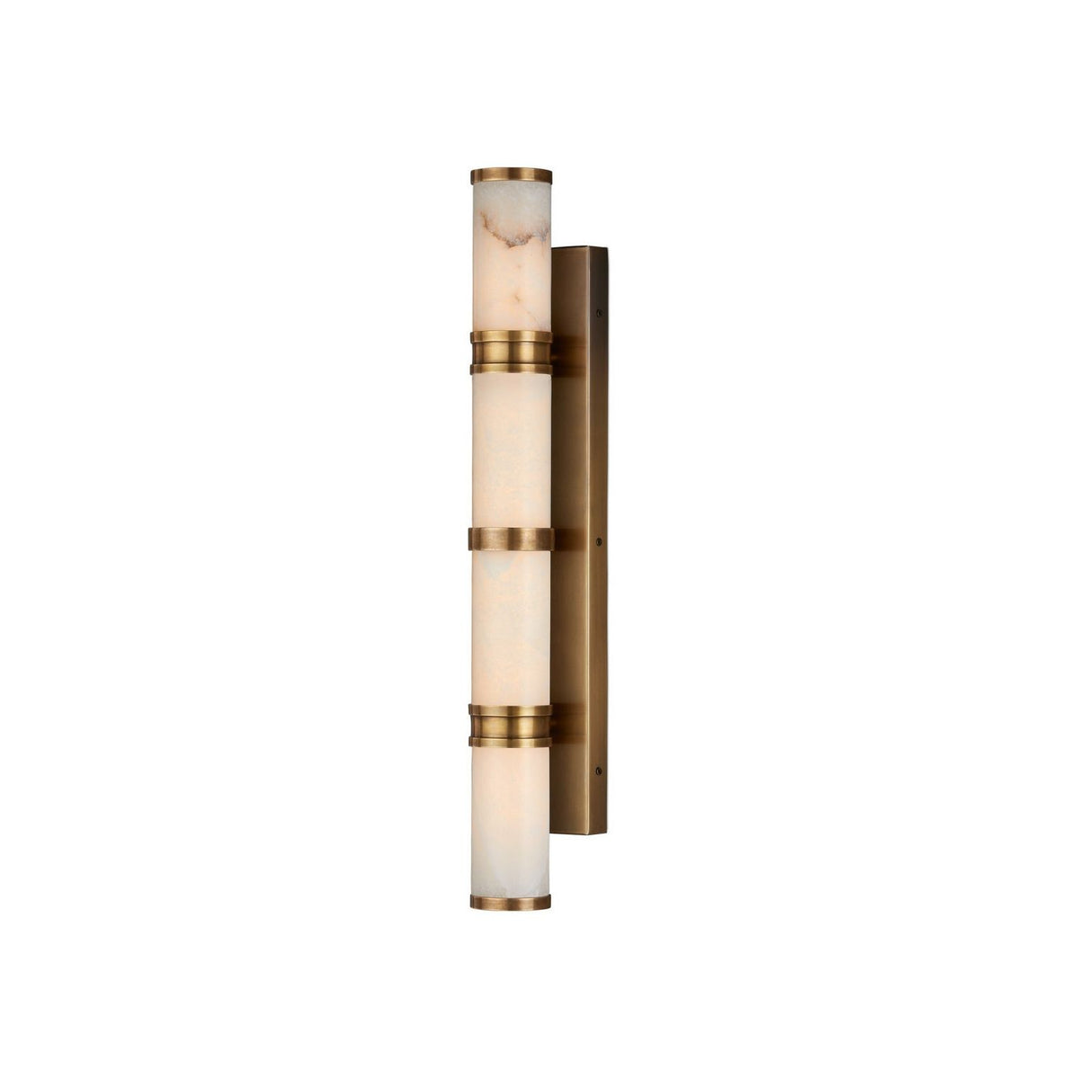 Currey and Company 5800-0079 Brenham Wall Sconce in Natural/Vintage Brass