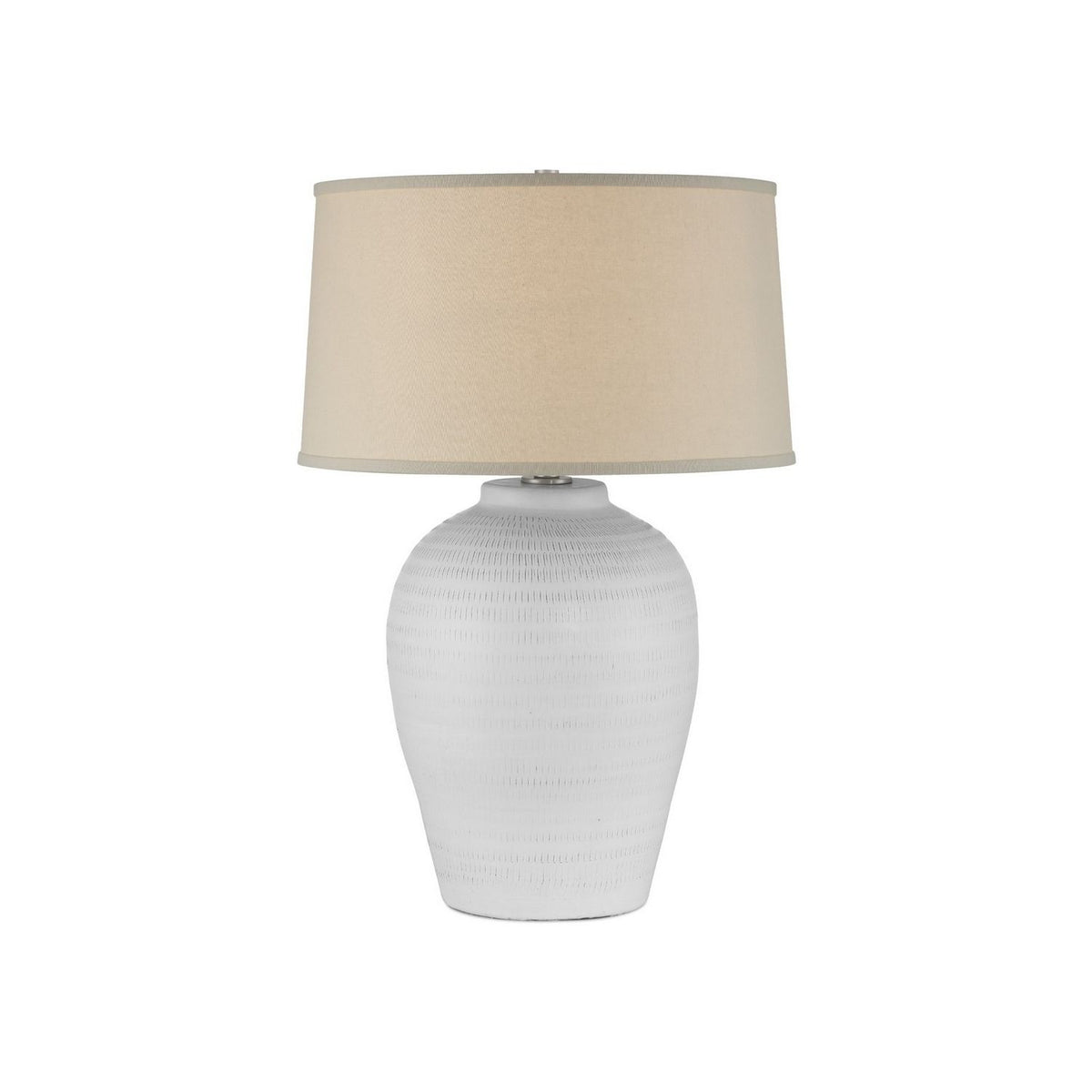 Currey and Company 6000-1030 Dashwell Table Lamp in White