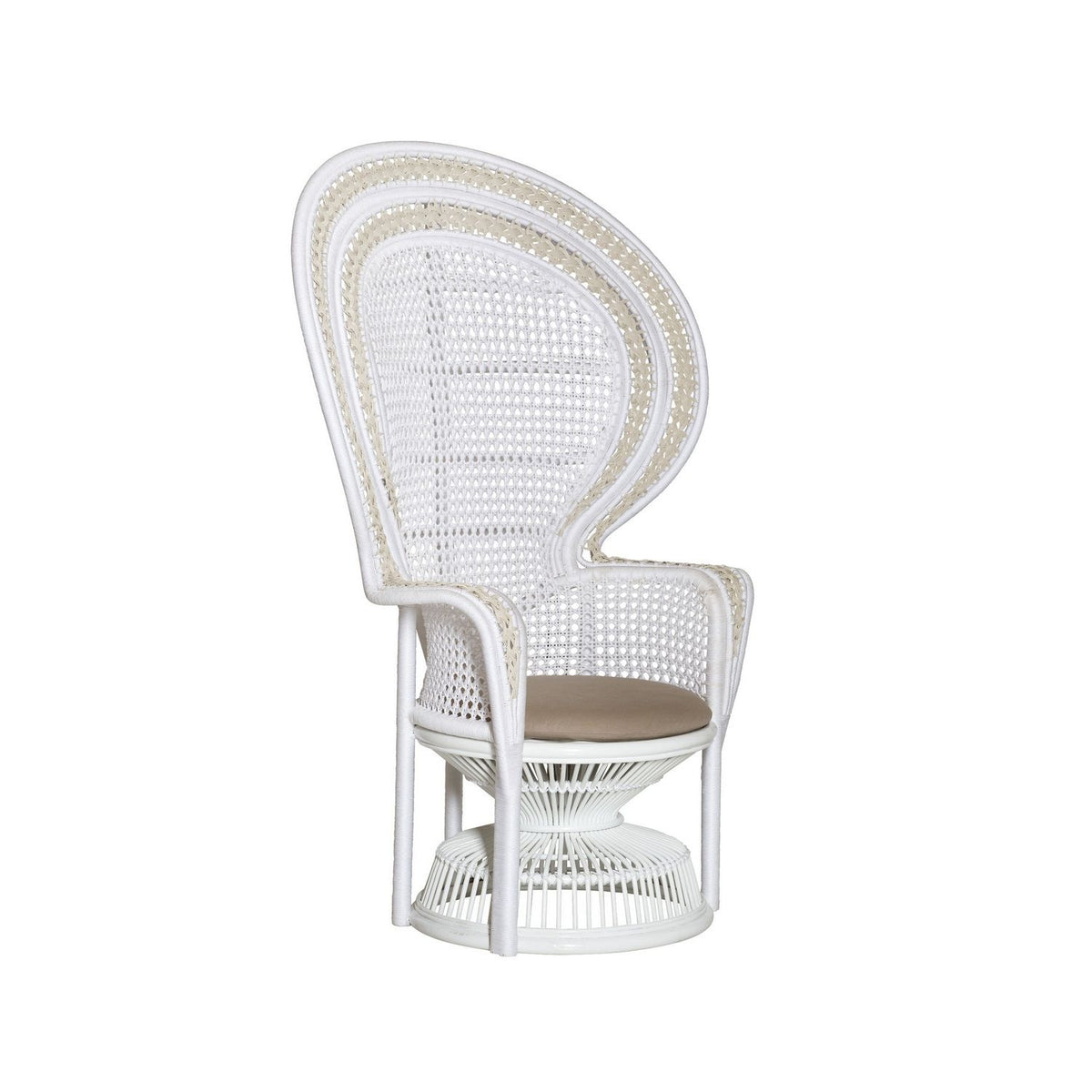 Currey and Company 7000-1072 Emanuelle Armchair in White/Natural