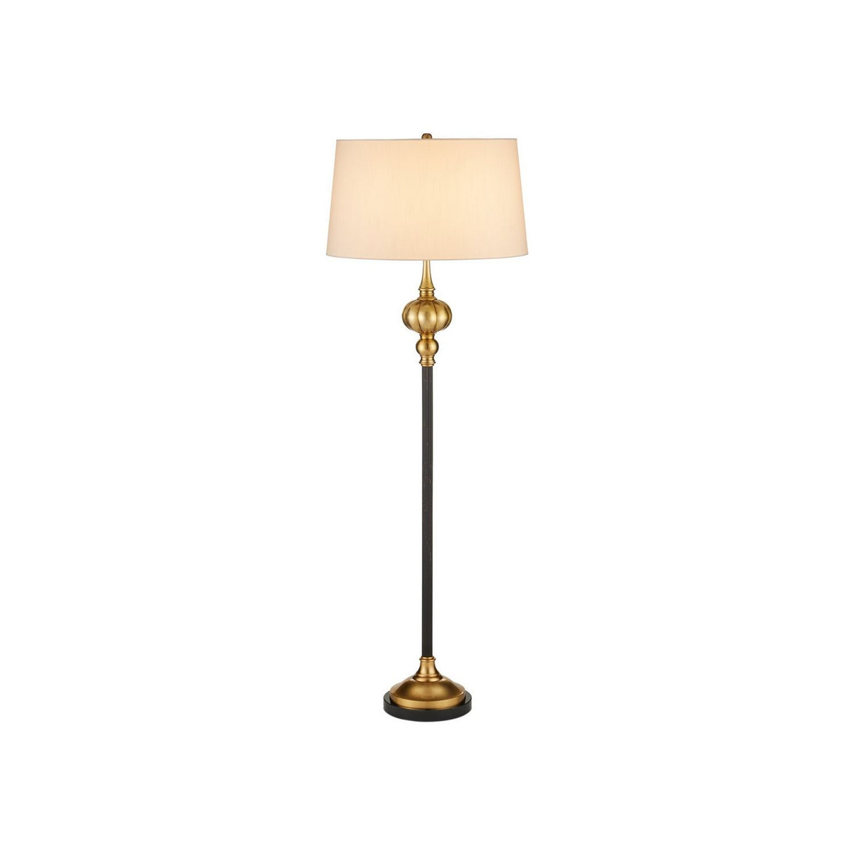 Currey and Company 8000-0176 Haines Floor Lamp in Bronze/Vintage Brass
