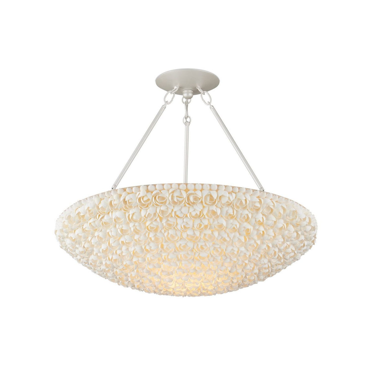Currey and Company 9000-1341 Virtu Chandelier in Natural/Pearlized White