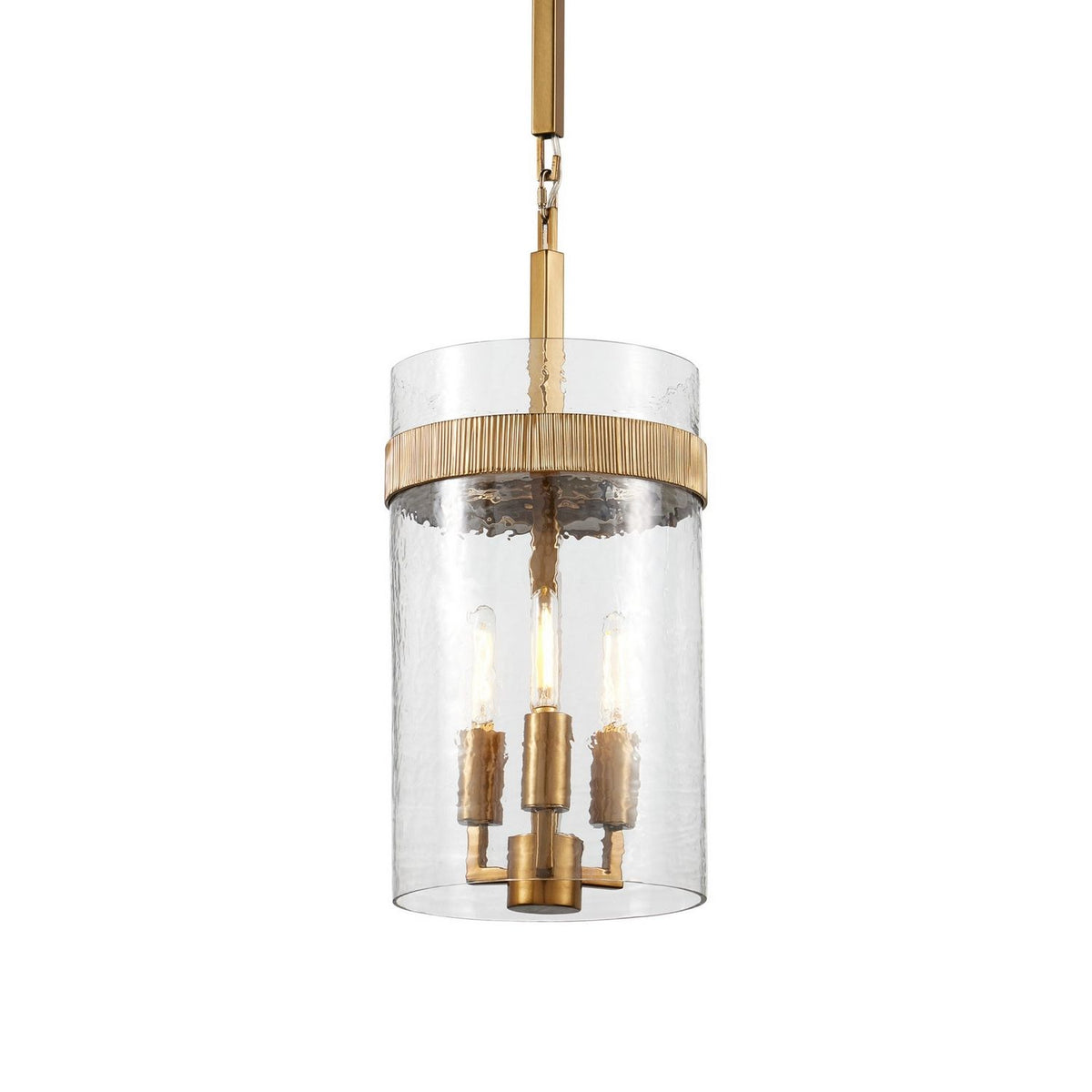 Currey and Company 9000-1348 Sudeley Pendant in Clear/Satin Brass