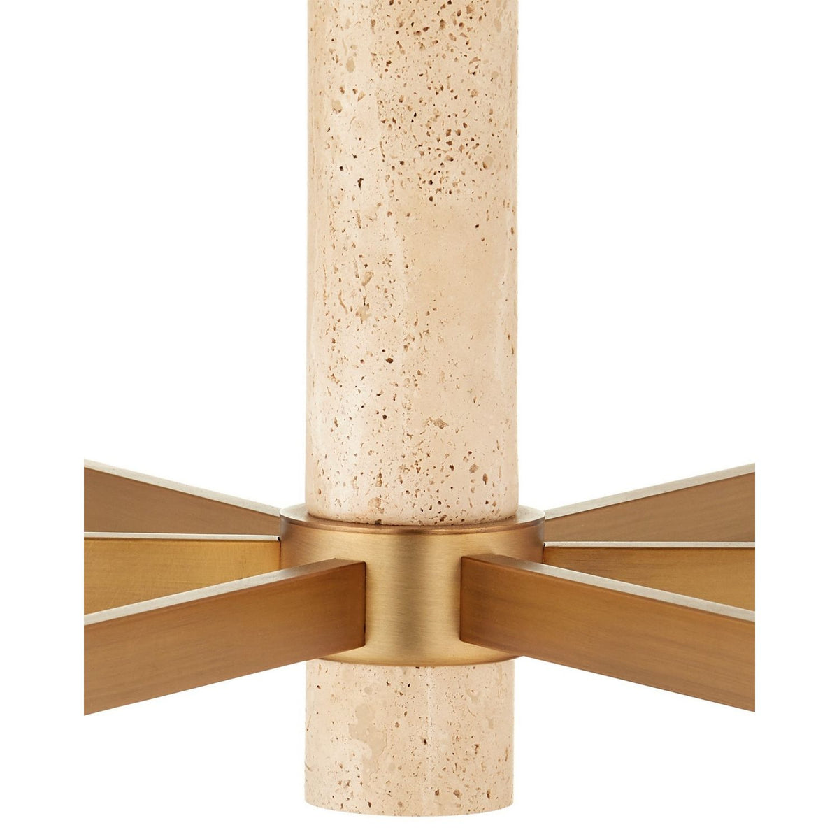 Currey and Company 9000-1369 Marcelo Chandelier in Natural/Antique Brass/White